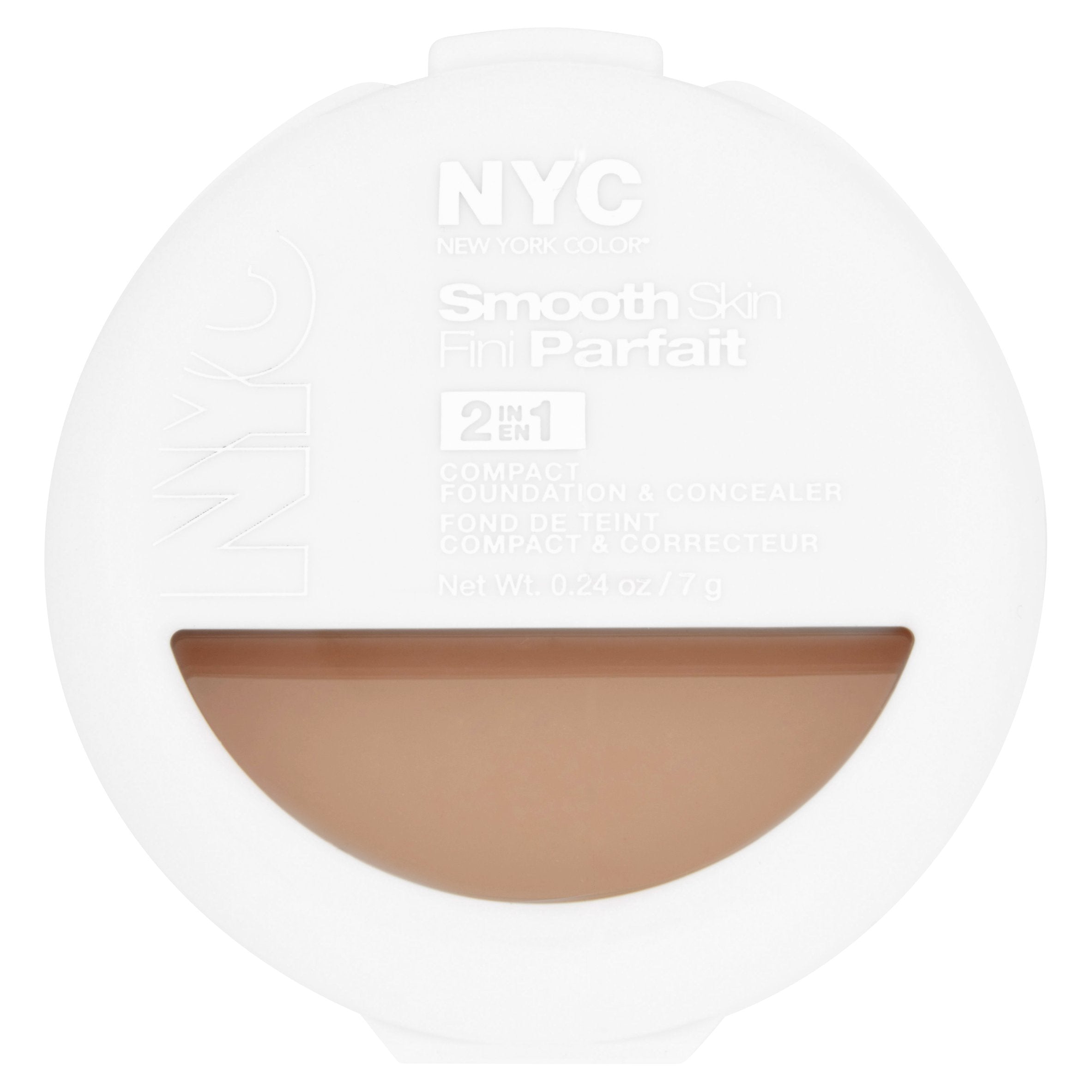 NYC Smooth Skin 2in1 Compact Foundation and Concealer, Medium