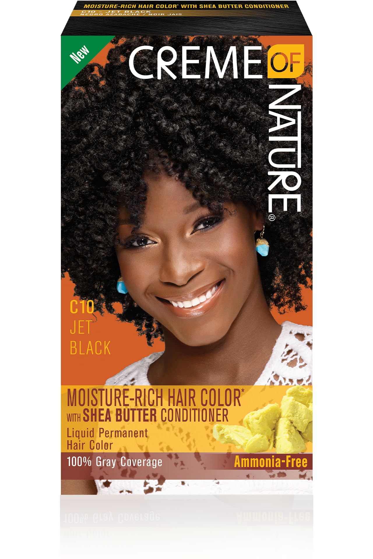 Creme Of Nature Moisture Rich Hair Color Kit, C10 Jet Black, 1 Application