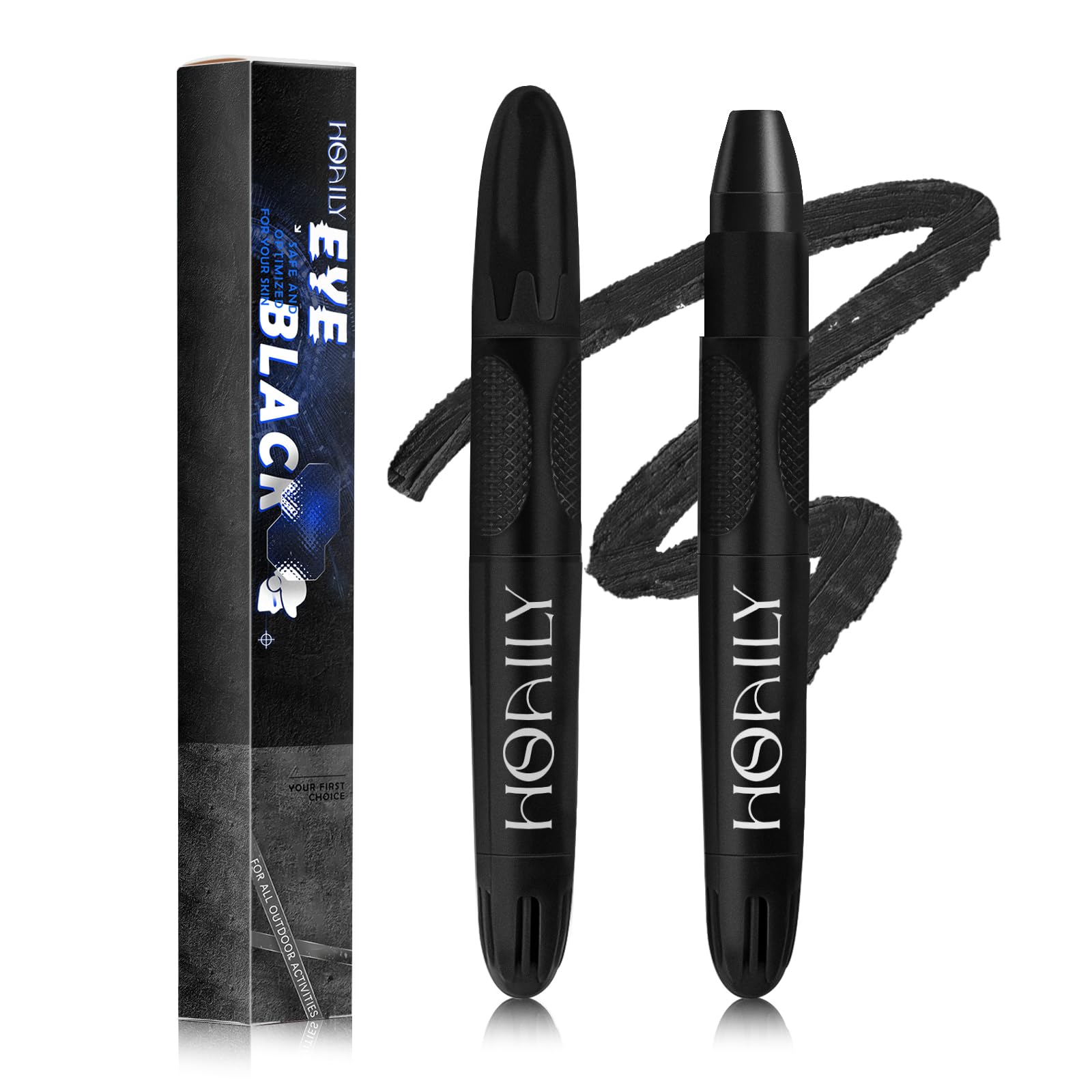 HOSAILY Eye Black Stick, Eyeblack Sporting Face Paint for Softball Baseball Football Lacrosse Long Lasting Cream Face Body Paint