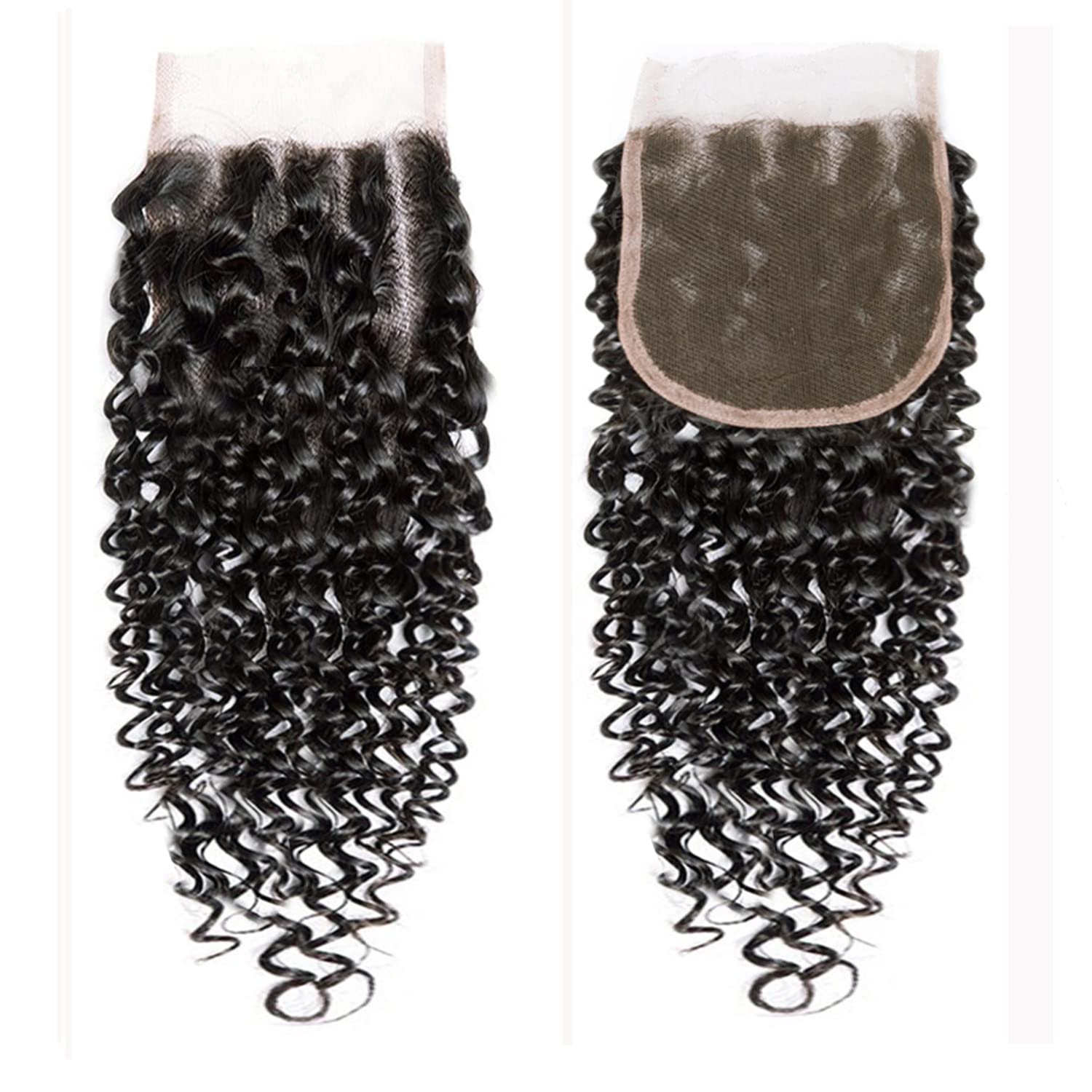 Selina Water Wave Closure Lace Closure 4X4 Lace Closure Human Hair Closure Curly 100% Unprocessed Human Hair Free Part Closure S
