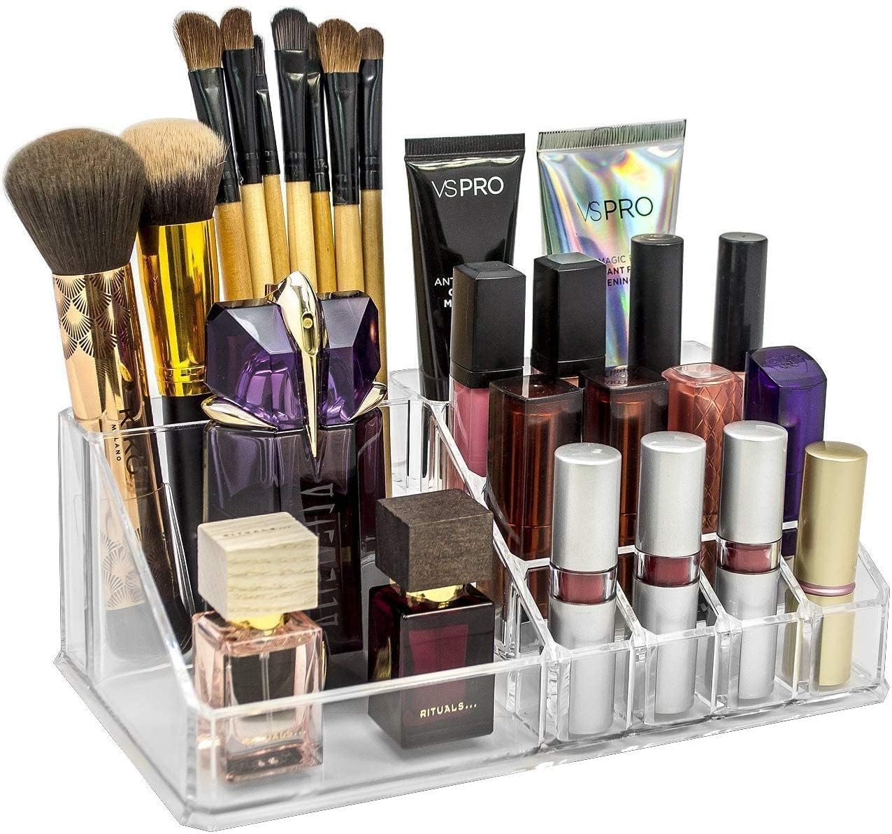Bb Backbenchers16 Compartment Cosmetic Makeup, Jewellery, Lipstick, Mascara Liner Brush Storage Organizer Holder Box