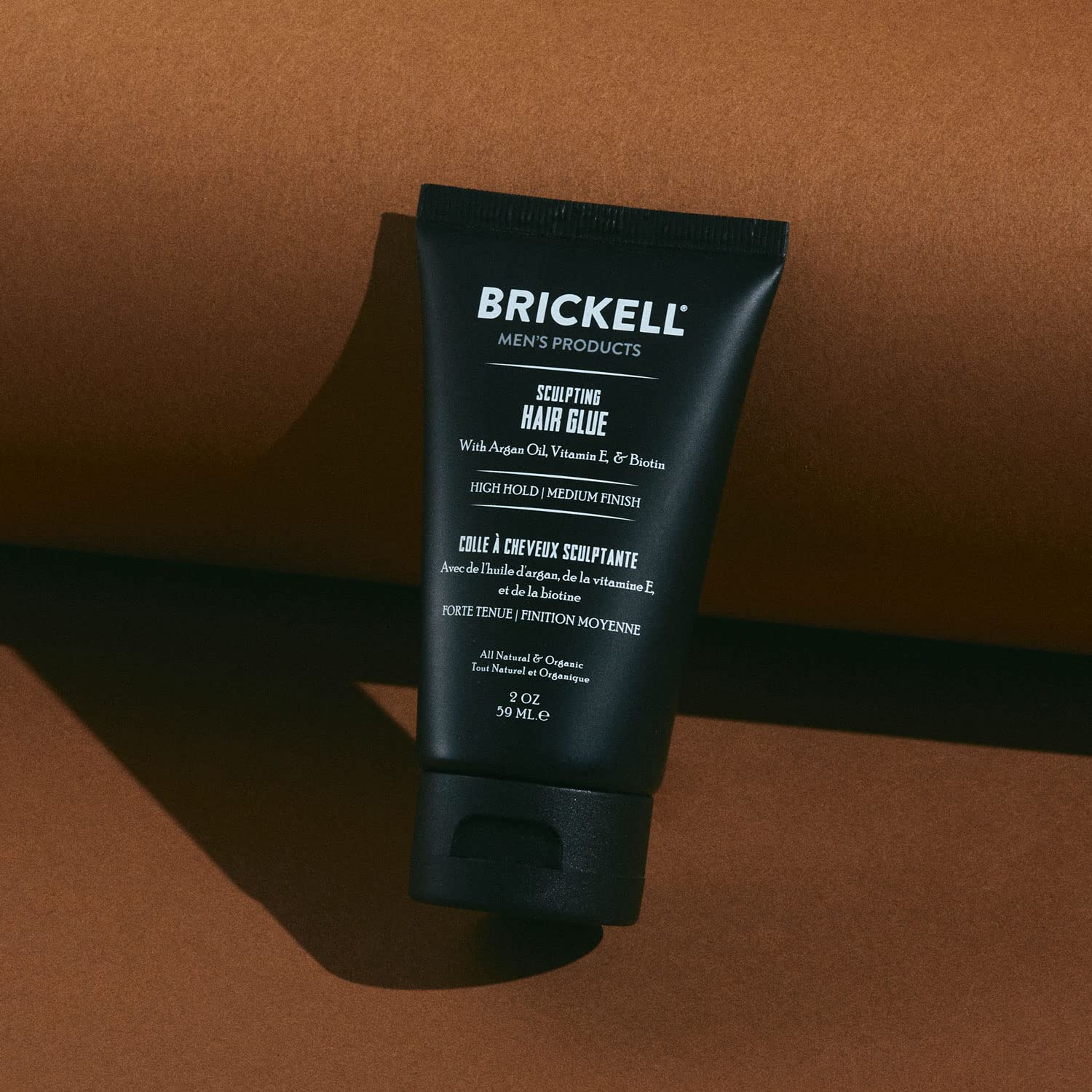 Brickell Men'S Hair Styling Sculpting Hair Glue For Men, All Day Lasting Hold For Sculpting And Shaping Hair, 2 Ounce, Scented (
