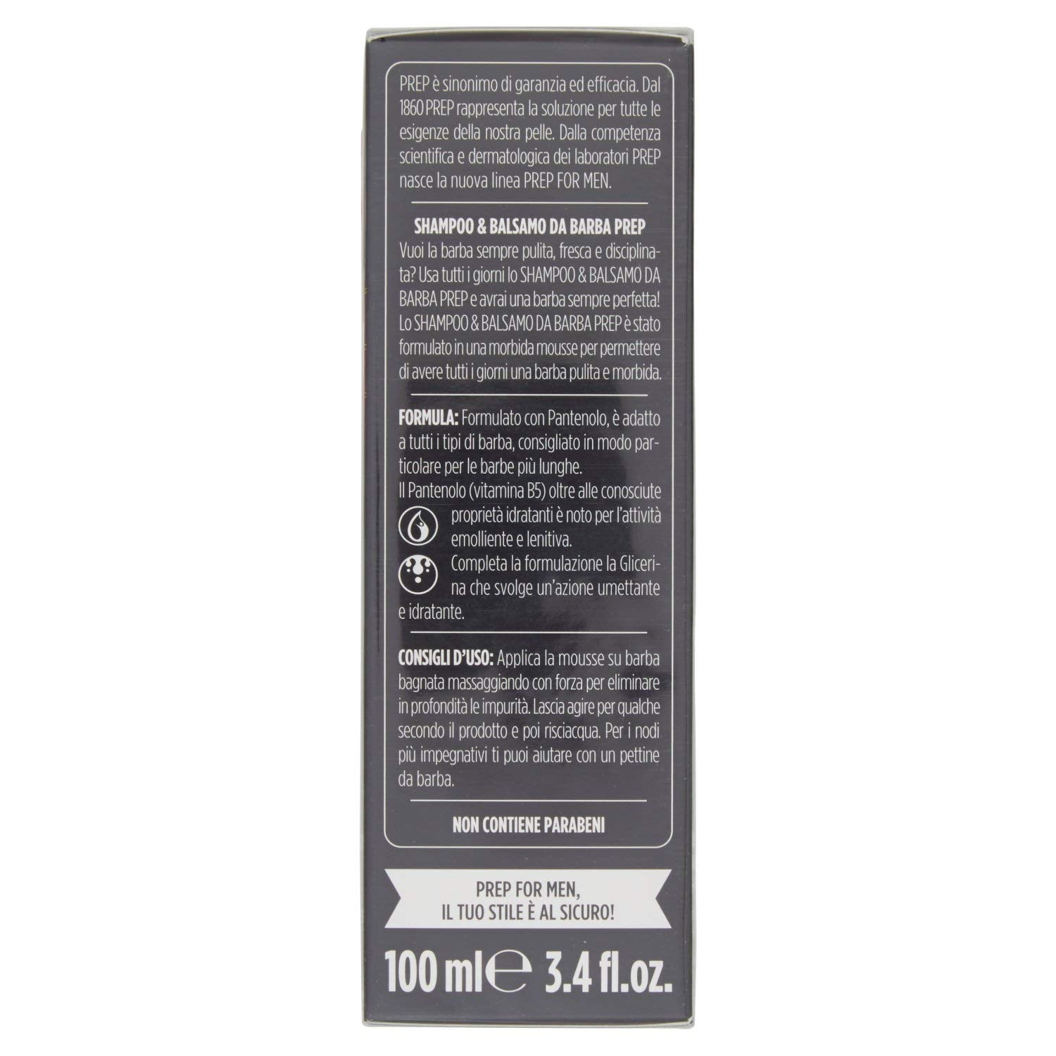 Prep Beard Shampoo & Conditioner With Panthenol By For Men - 3.4 Oz Shampoo & Conditioner, 3.4 Oz