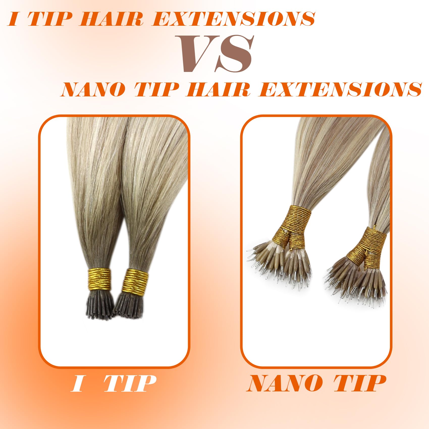 Sunny I Tip Hair Extensions Human Hair Ombre Blonde I Tip Hair Extensions Cool Ash Grey Balayage Platinum Blonde Itip Human Hair