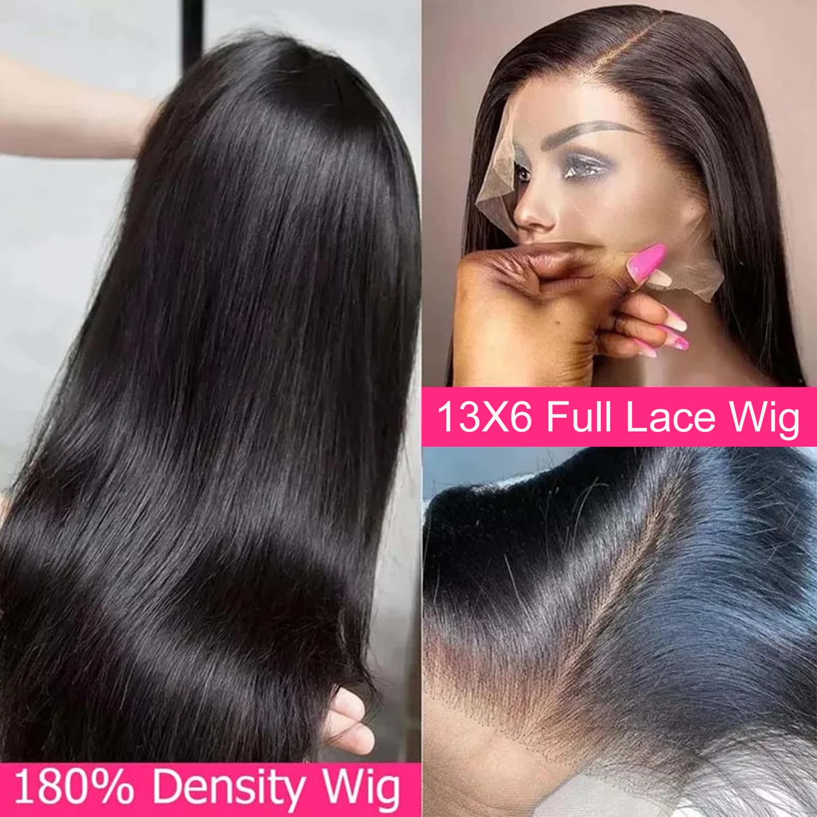 Lemoda 13X6 Full Lace Frontal Wig Straight Lace Front Wigs Human Hair Hd Transparent Lace Wig Pre Plucked 14A Brazilian Virgin H