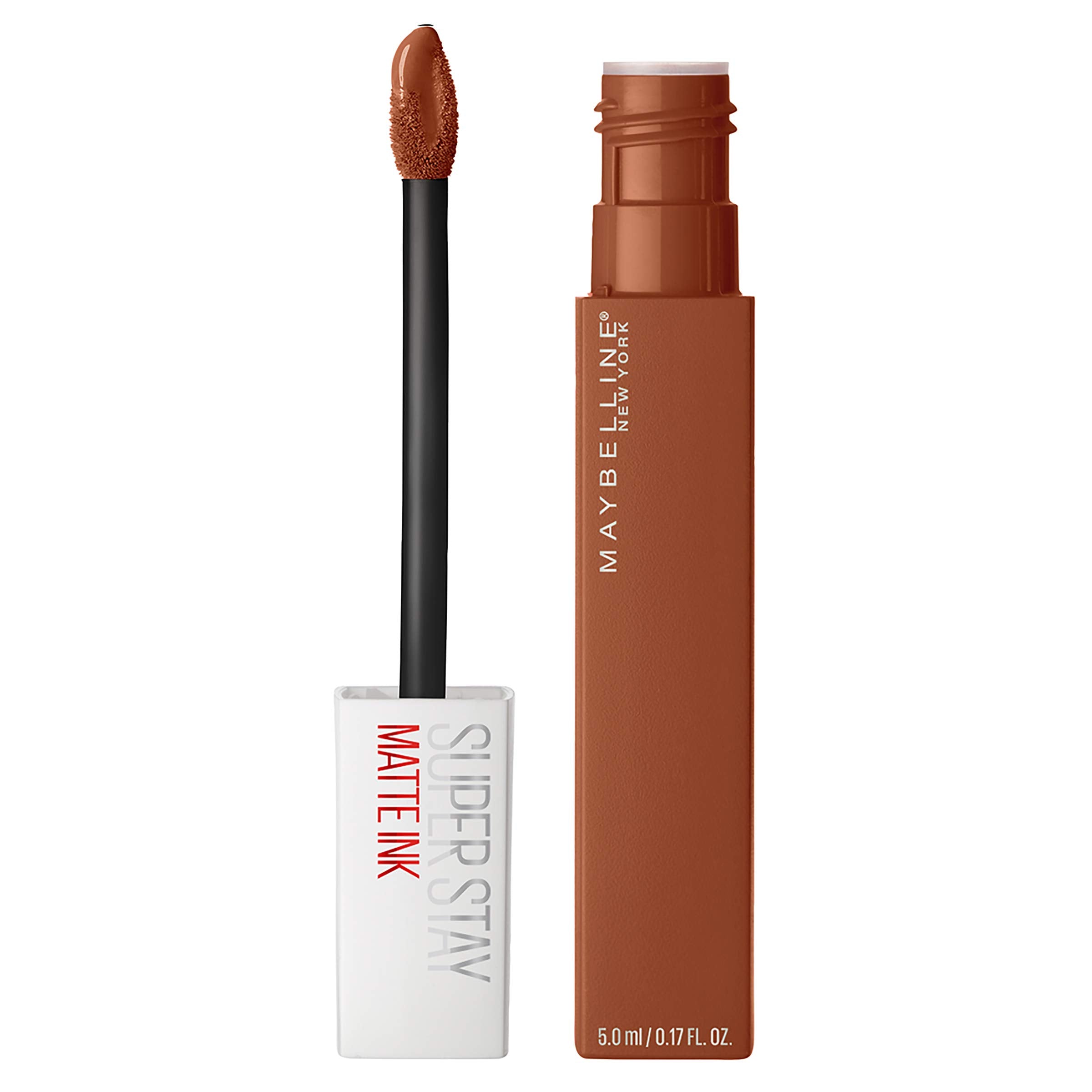 Maybelline Super Stay Matte Ink Liquid Lipstick Makeup, Long Lasting High Impact Color, Up To 16H Wear, Globetrotter, Brown Beig