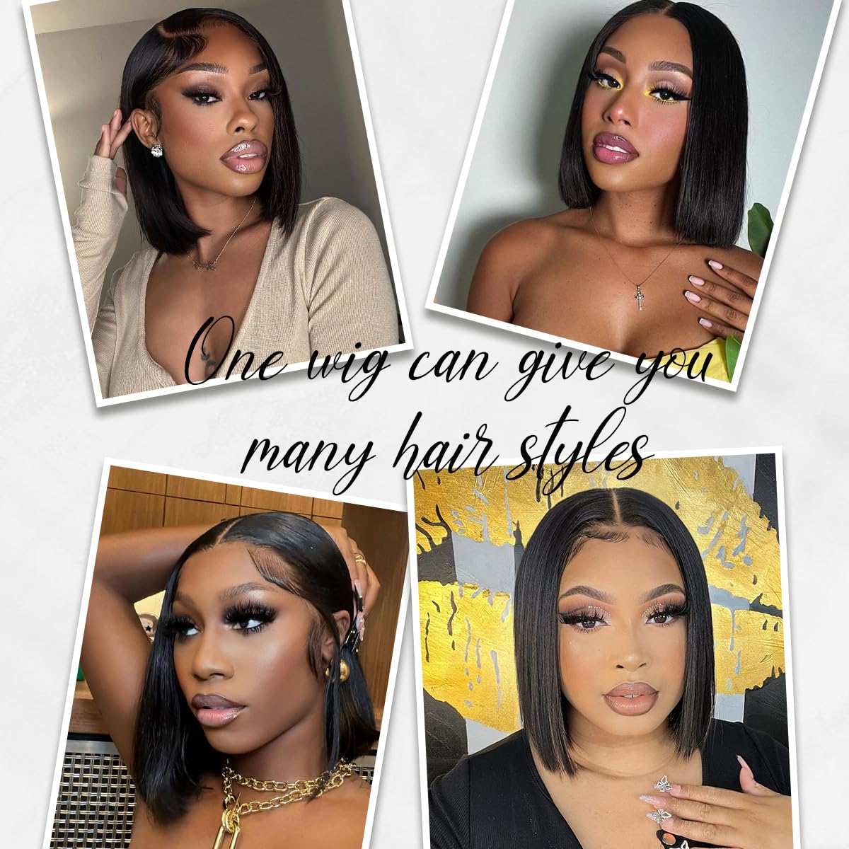 Recool Bob Wig Human Hair 5X6 Lace Front Straight Short Wigs For Women Glueless Brazilian Virgin Human Hair Bleached Knots Wear