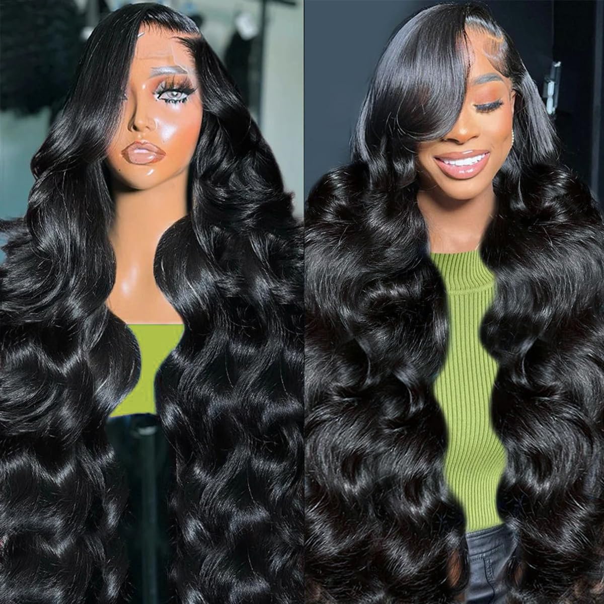 Gabrielle 26 Inch Body Wave Lace Front Wigs Human Hair 13X4 Hd Lace Frontal Wigs Body Wave Human Hair 180 Density Pre Plucked Br