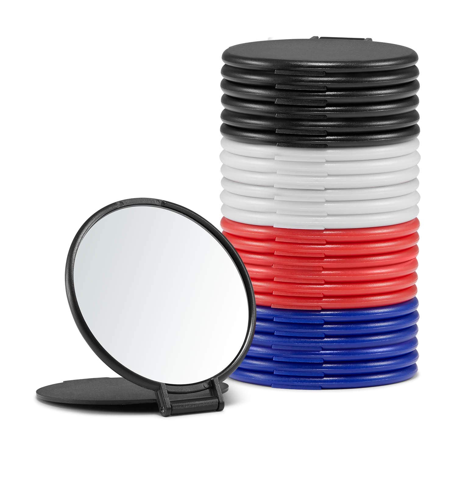 Compact Mirror Bulk, Round Makeup Mirror For Purse, Set Of 24 (4-Color)