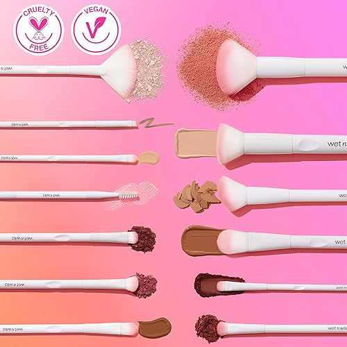 wet n wild Foundation Brush - Densely-Packed Synthetic Bristles, Ergonomic Handle, 7.28 in, Ideal for Liquid, Cream & Powder, Model C795A