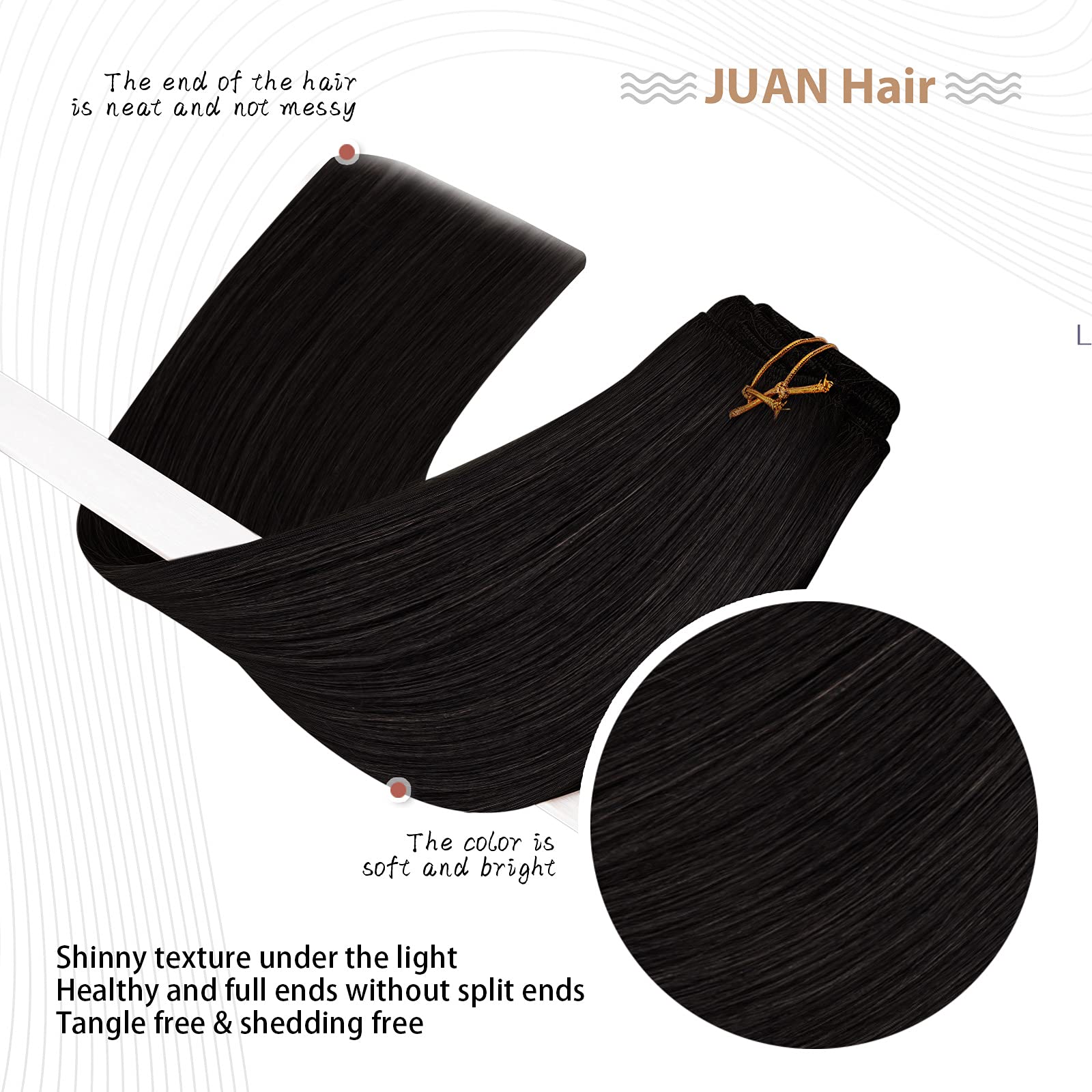 Aison Black Hair Extensions Clip in Real Human Hair 70G 100% Remy Human Hair Clip in Extensions Soft Silky Straight 7pcs 16clips