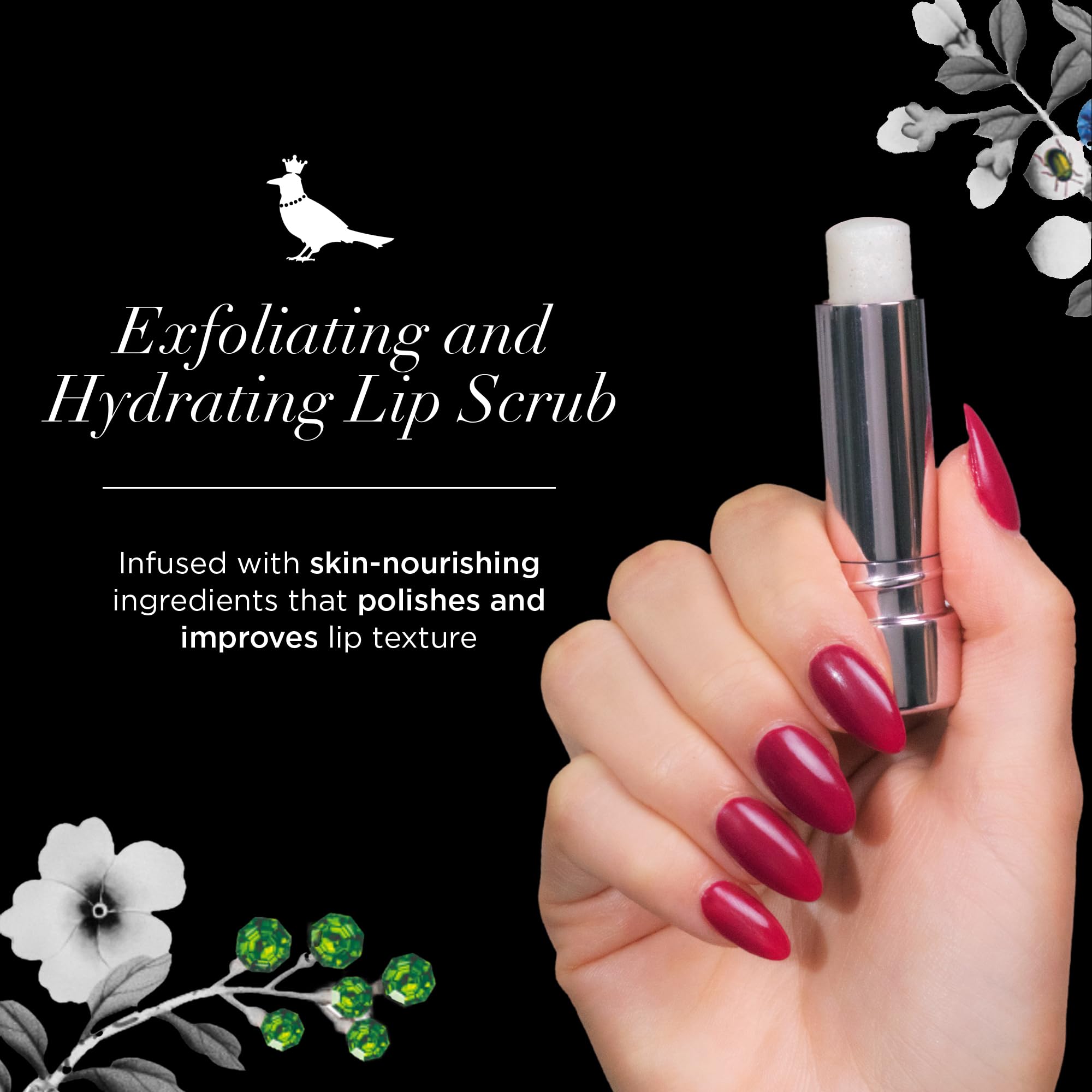 Butter London Lippy Lip Scrub Stick, Sugar Buttercream - 100% Natural Sugar-Based Lip Scrubber Exfoliator Nourishes, Hydrates &