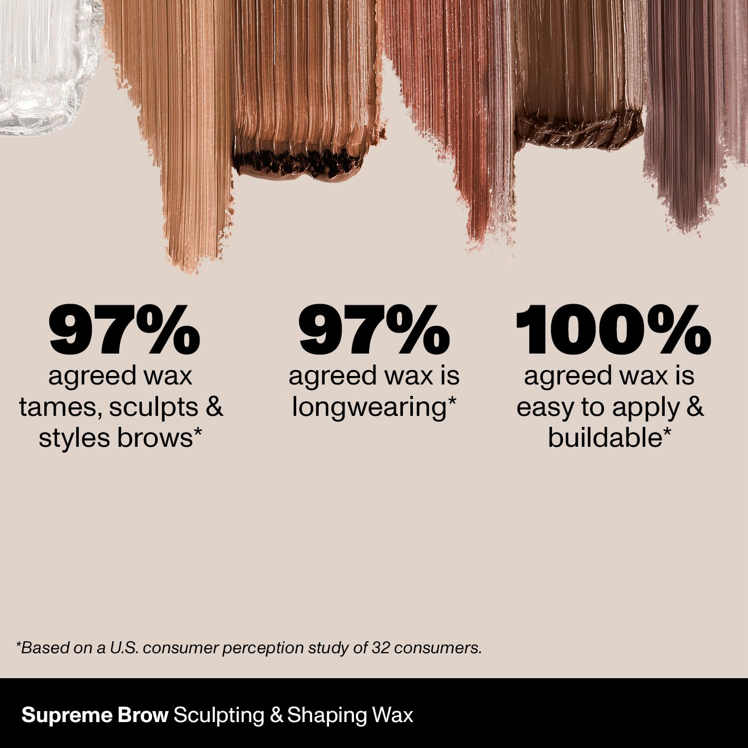 MORPHE Supreme Brow Wax - Long-Lasting, Water-Resistant Eyebrow Wax - Clear, 0.21 oz
