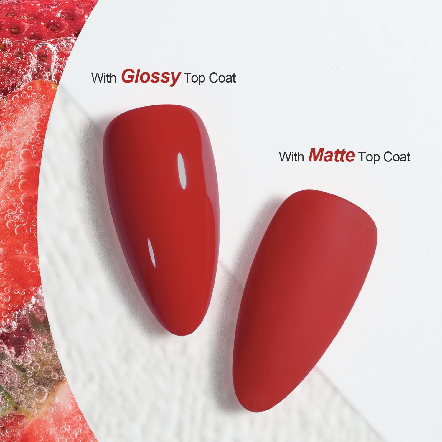 Gaoy Red Gel Nail Polish, 16Ml Soak Off Gel Polish, Uv Light Cure For Nail Art Diy Manicure At Home, 1177 Scarlet Red