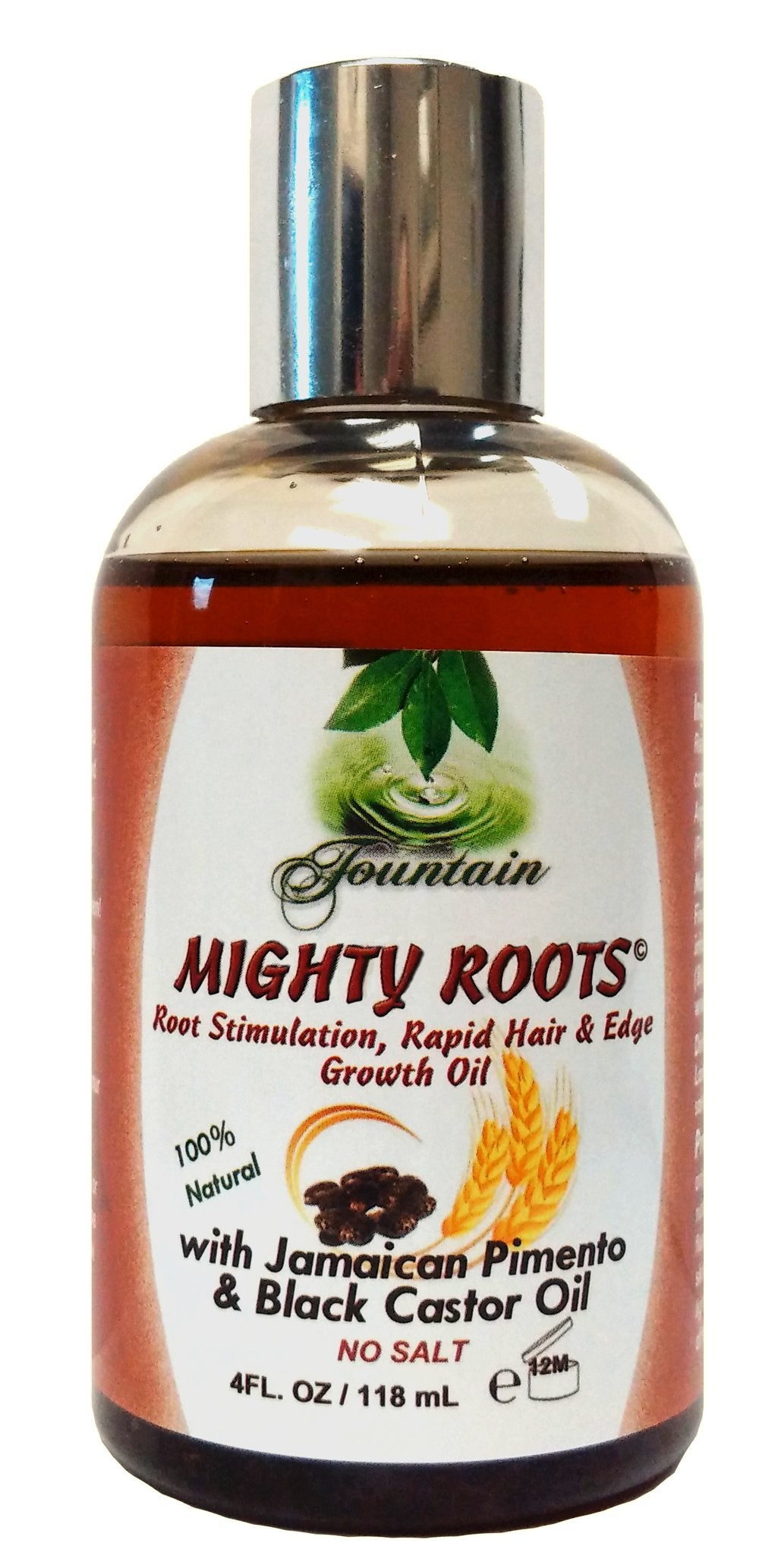 Fountain Mighty Roots Organic Edge Growth Treatment with Jamaican Black Castor Pimento Oil and Satin Cap For 3 Times The Growth 