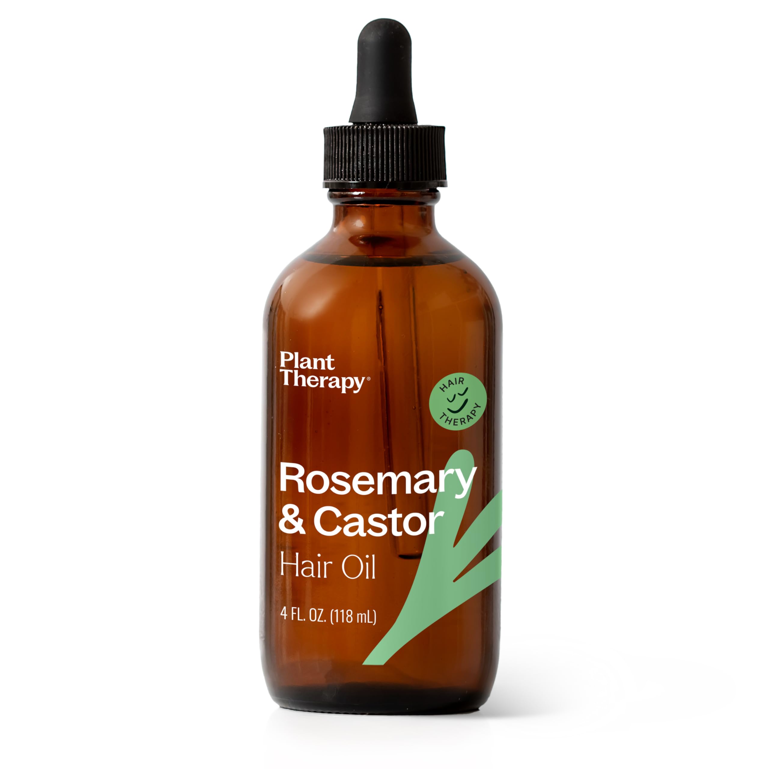 Plant Therapy Rosemary & Castor Oil  4 oz Hair Treatment for Growth, Shine, Softness, Healthy Scalp & Hair Mask