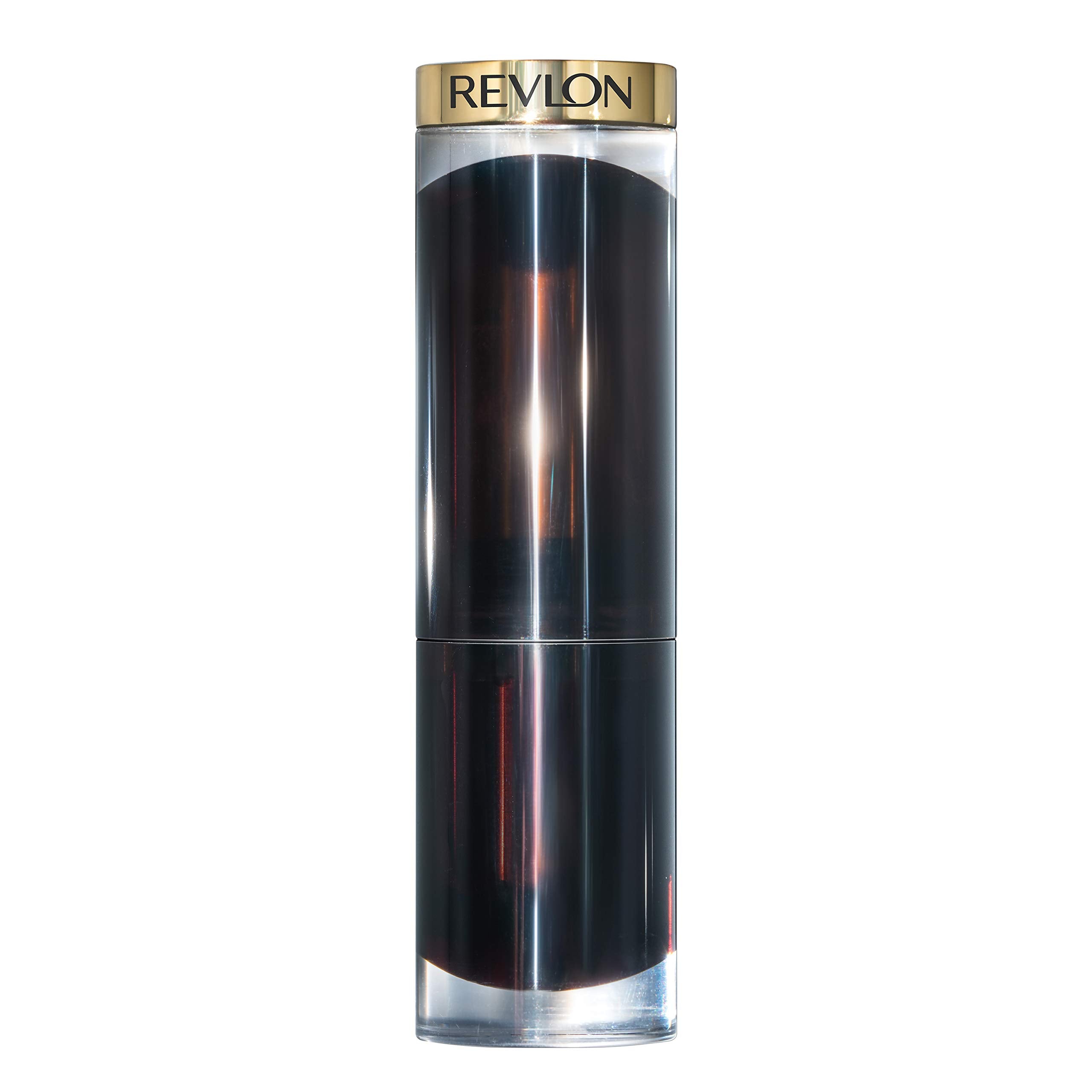 REVLON Super Lustrous Glass Shine Lipstick, Flawless Moisturizing Lip Color with Aloe, Hyaluronic Acid and Rose Quartz, Black Ch