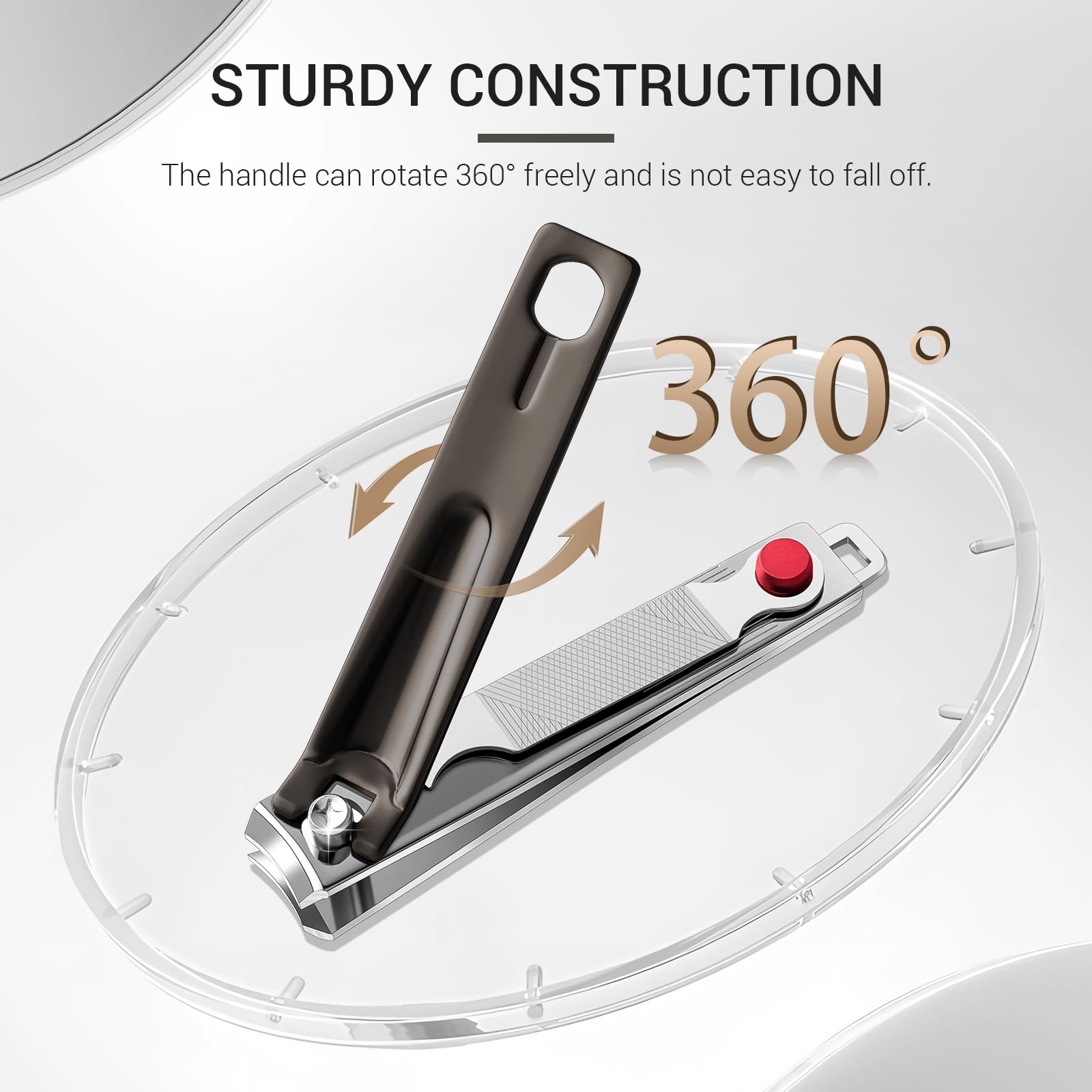 Melodysusie Nail Clippers Set, Ultra Sharp Toenail Clippers With Glass Nail File, 3 In 1 Stainless Steel Nail Clippers For Men W