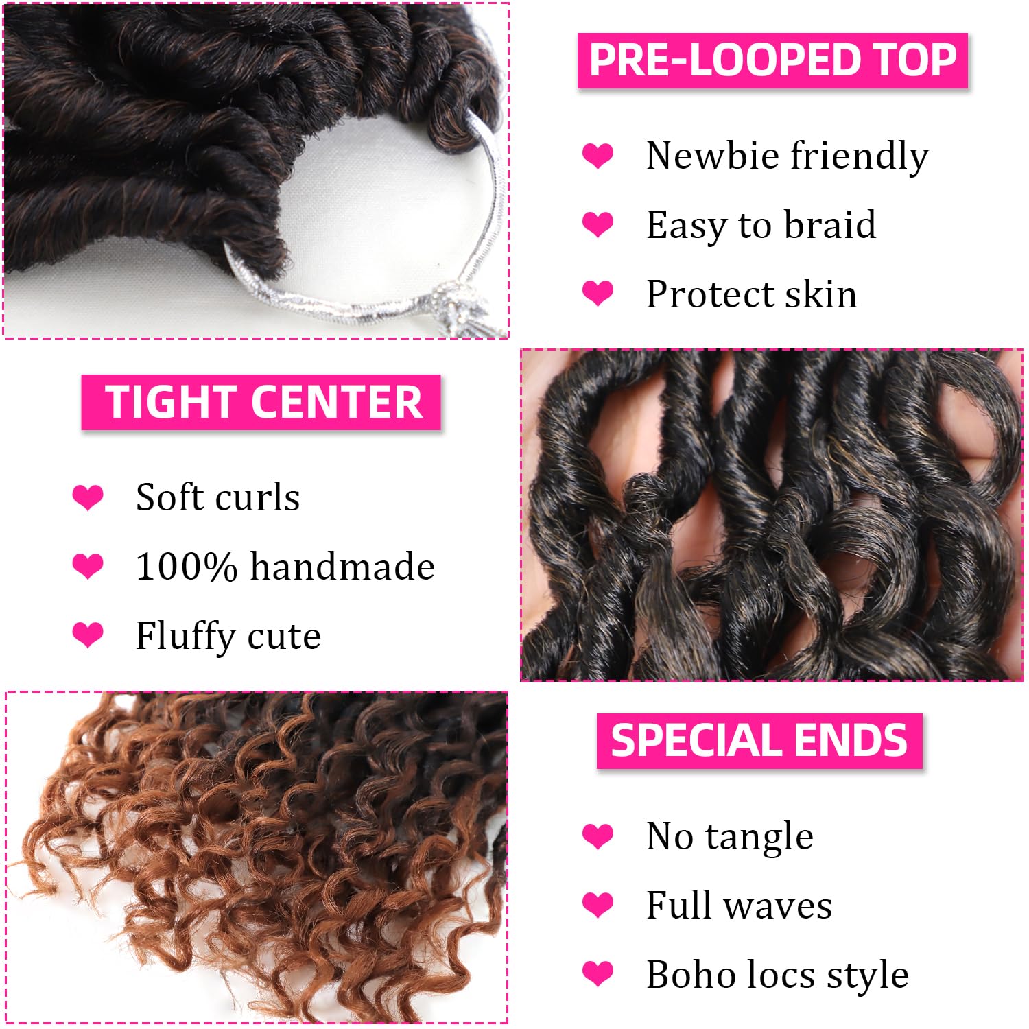 Violet Goddess Locs Crochet Hair 6 Packs Faux Locs Crochet Hair For Black Women River Boho Locs Crochet Hair Soft Crochet Locs 1