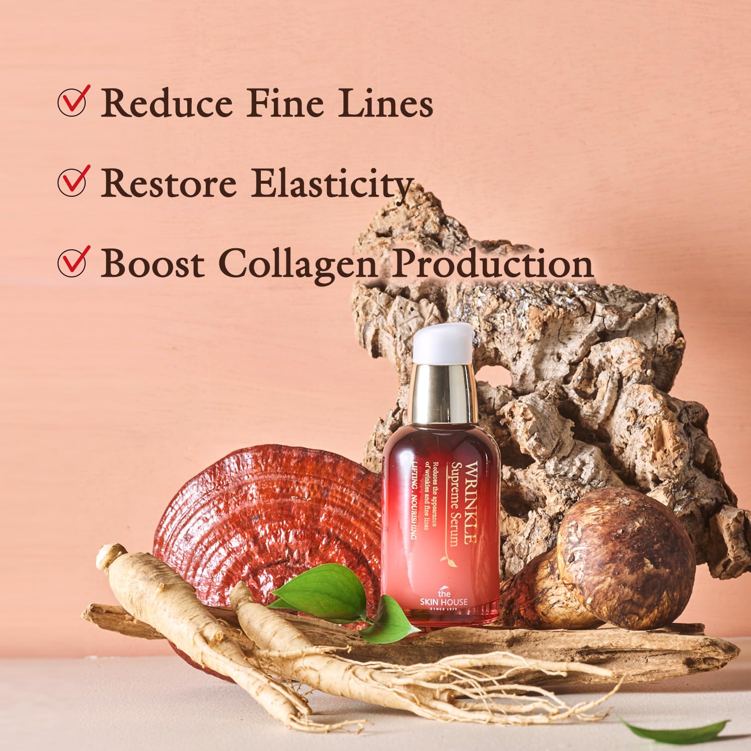 The Skin House Wrinkle Supreme Serum 1.69 fl. oz. Fermented Red Ginseng l Wrinkles, Fine Lines l Skin Rejuvenating Face Serum |