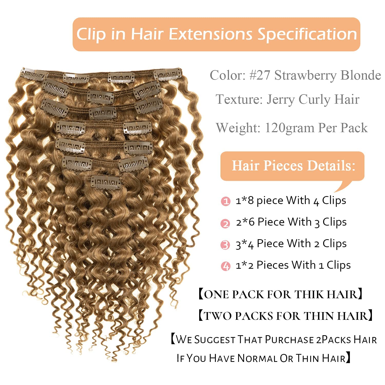 Lacerclip Ins Hair 9A Grade Thick End Remy Human Hair Extensions For Black Women 16Inch Double Weft Remy Human Hair Curly Clip I