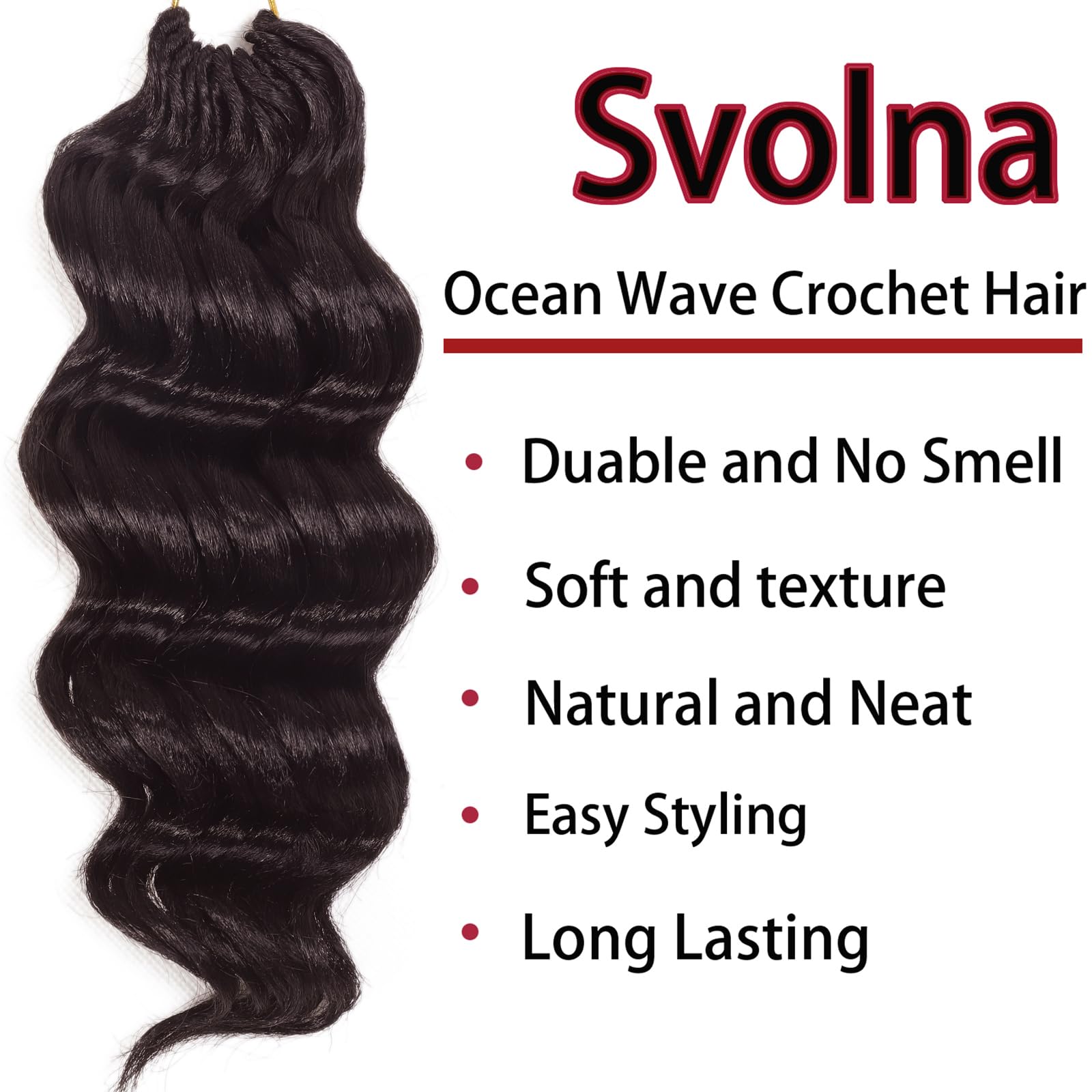Dark Brown Ocean Wave Crochet Hair Pre Looped 9 Inch Curly Crochet Hair Ocean Wave 7 Packs Deep Wave Short Wavy Ocean Wave Croch