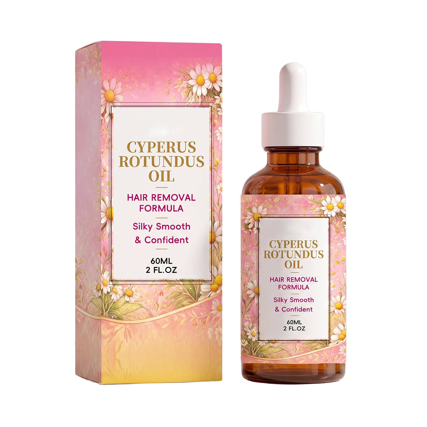 Cyperus Rotundus Oil, Pure Saad Oil Serum for Fase Hair Removal, Reduces Unwanted Hair Growth, Moisturizes & Soothes Body Oil, S