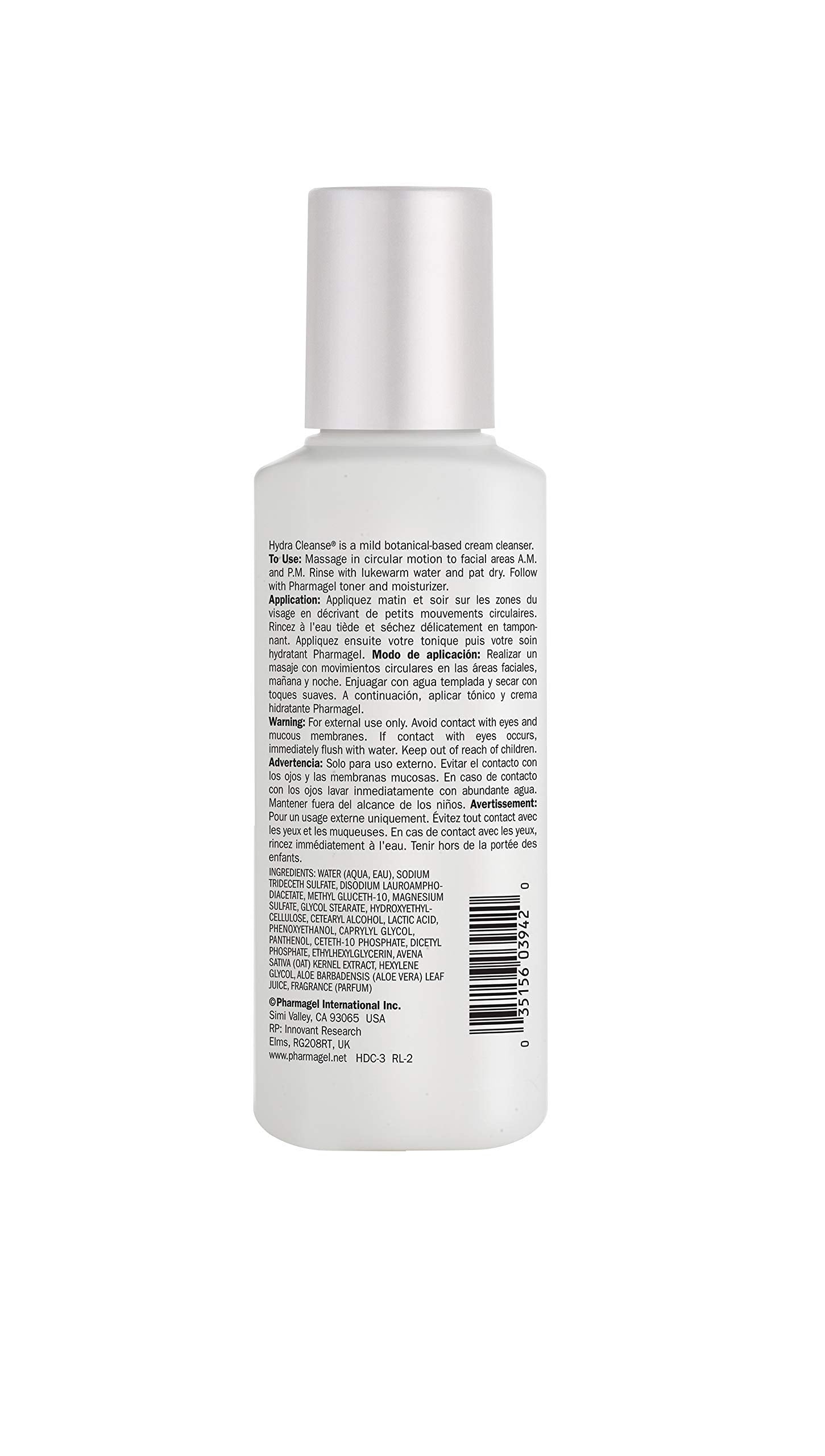 Pharmagel Hydra Cleanse Water Rinseable Facial Cleanser For All Skin Types | Natural Face Wash | Hydrating, Age Defying, And Rev