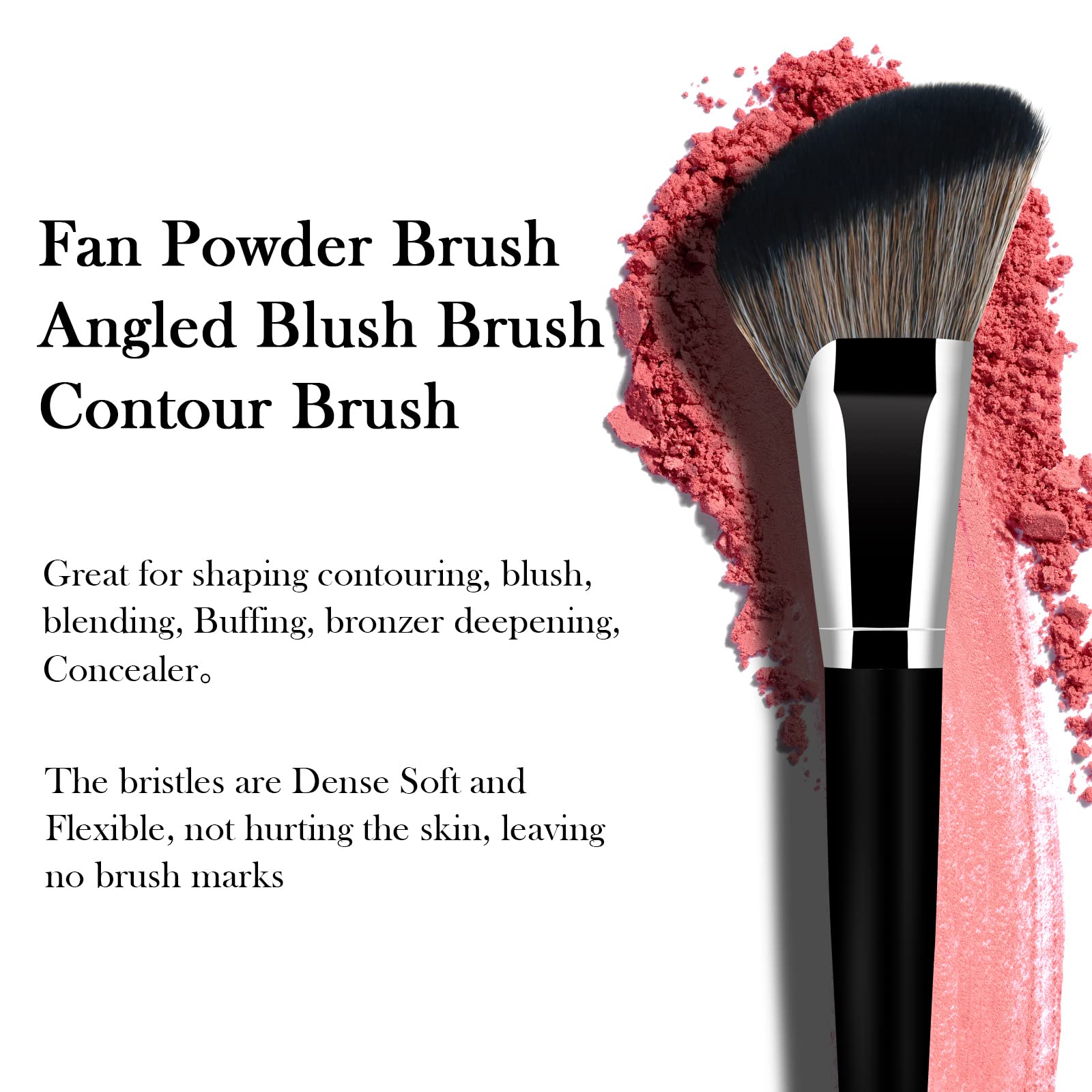 Foundation Brush Triangle Powder Brush Banidy Angled Makeup Brush Fan Contour Brush Professional Blush Brush Bronzer Brush Super