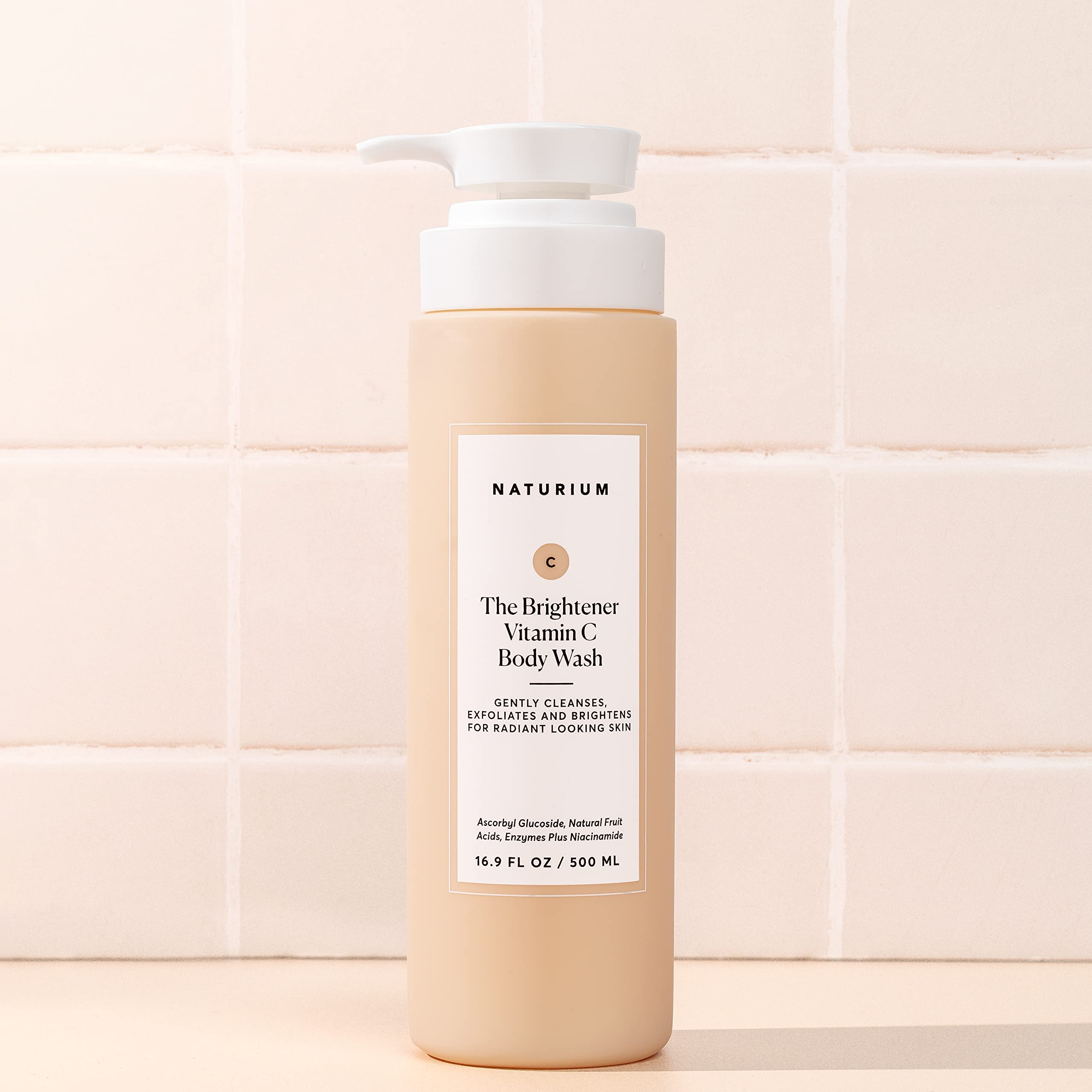 Naturium The Brightener Vitamin C Body Wash, Gentle Cleanser For Smoother-Looking Skin, Removes Dirt, Oil & Other Impurities, 16