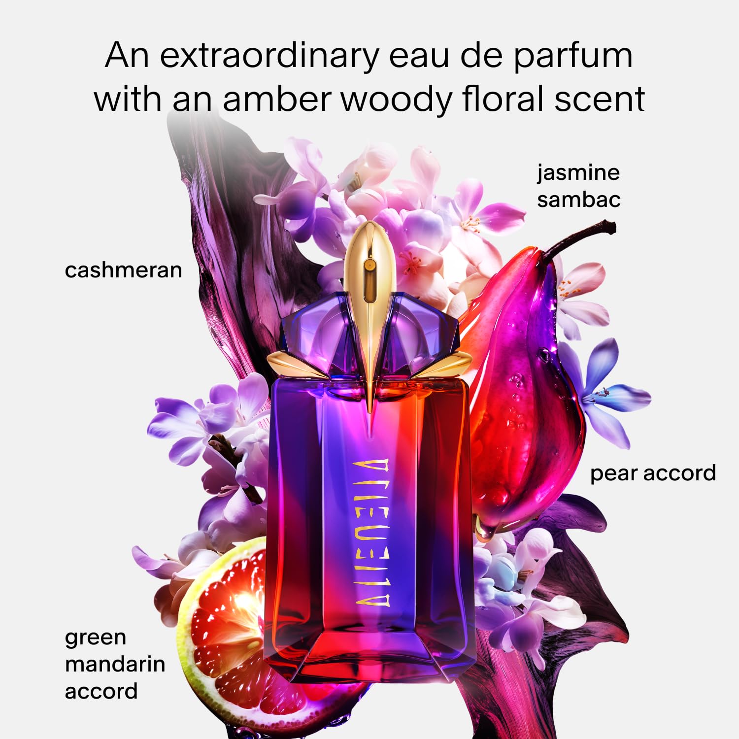 Mugler - Refill - Alien Hypersense - Eau De Parfum - Womens Perfume - Floral Woody Scent - Refillable - With Green Mandarin, Pea