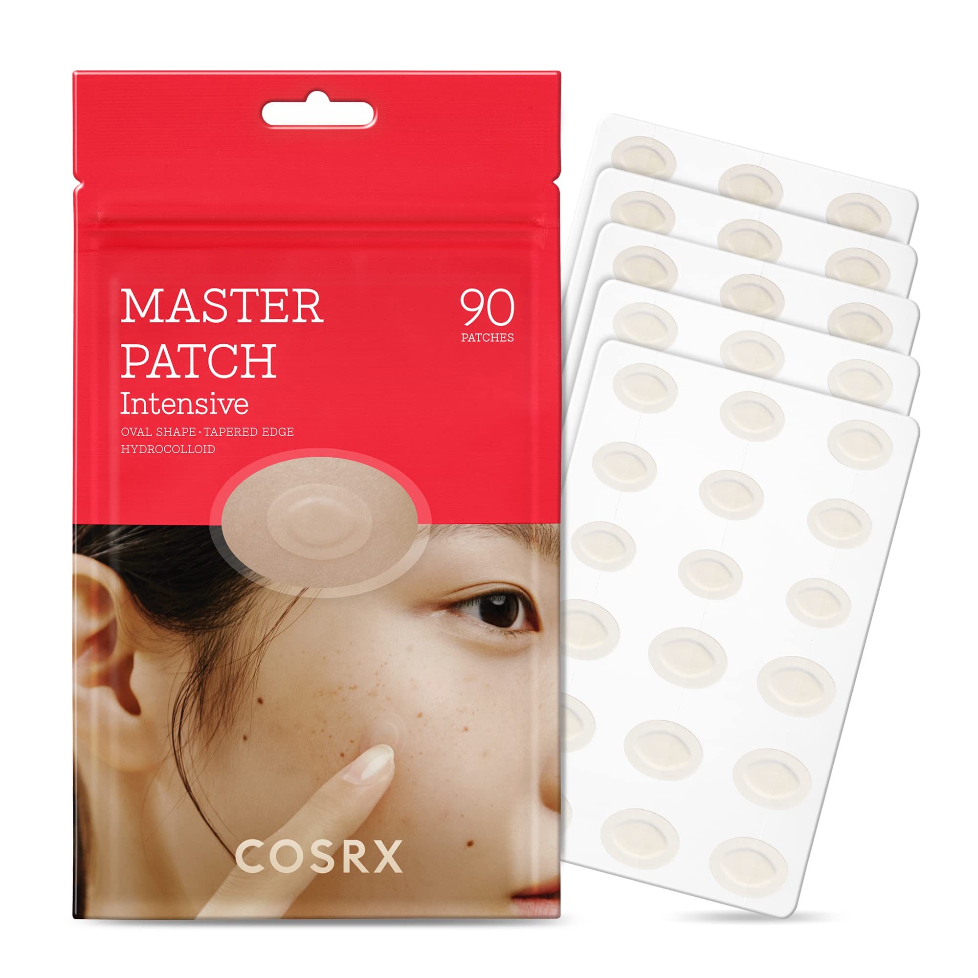 Cosrx Master Patch Intensive 90 Patches  Oval-Shaped Hydrocolloid Pimple Patch With Tea Tree Oil  Quick & Easy Blemish, Zit, Spo