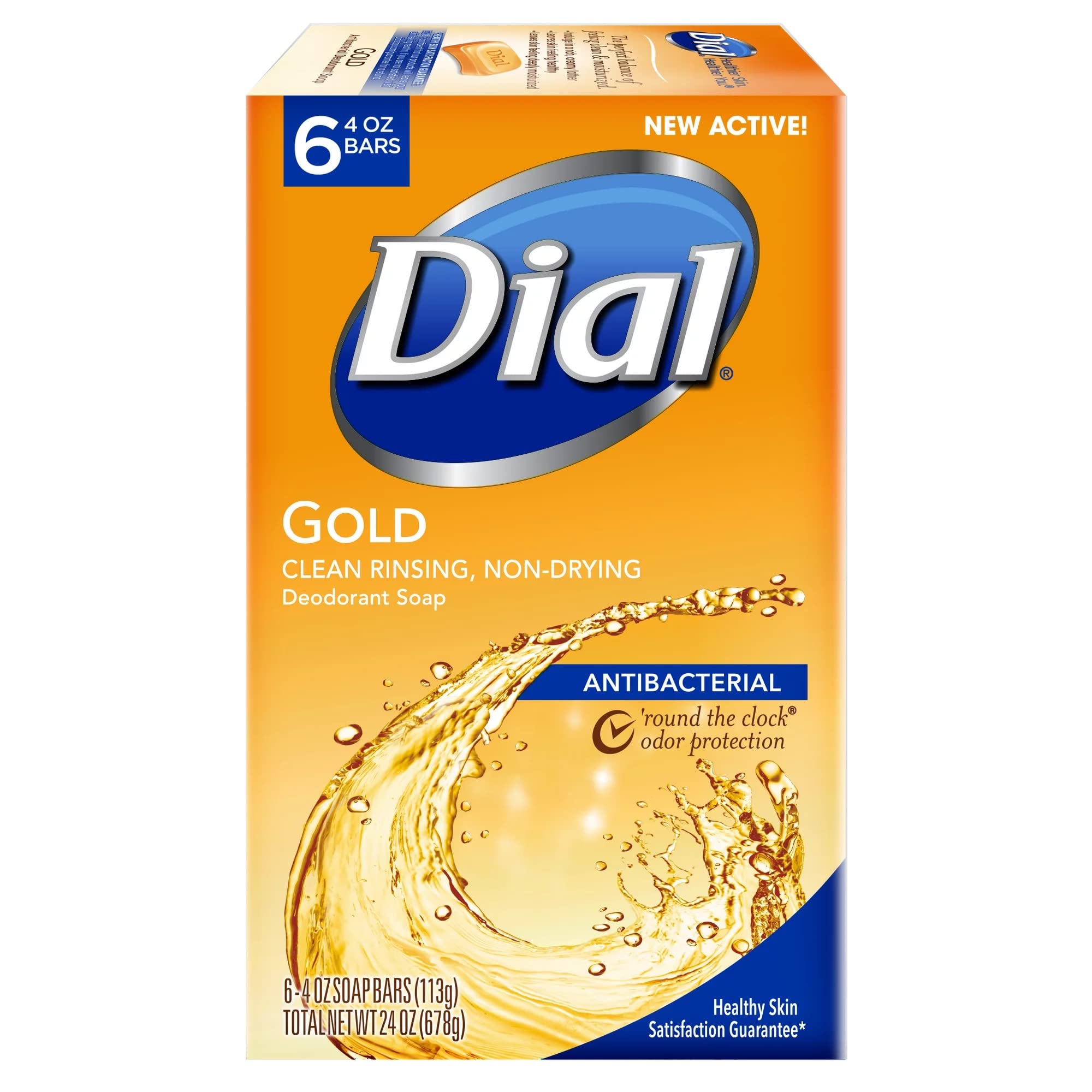 Dial Gold Antibacterial Soap - Six Individual Wrapped 4 oz Bars