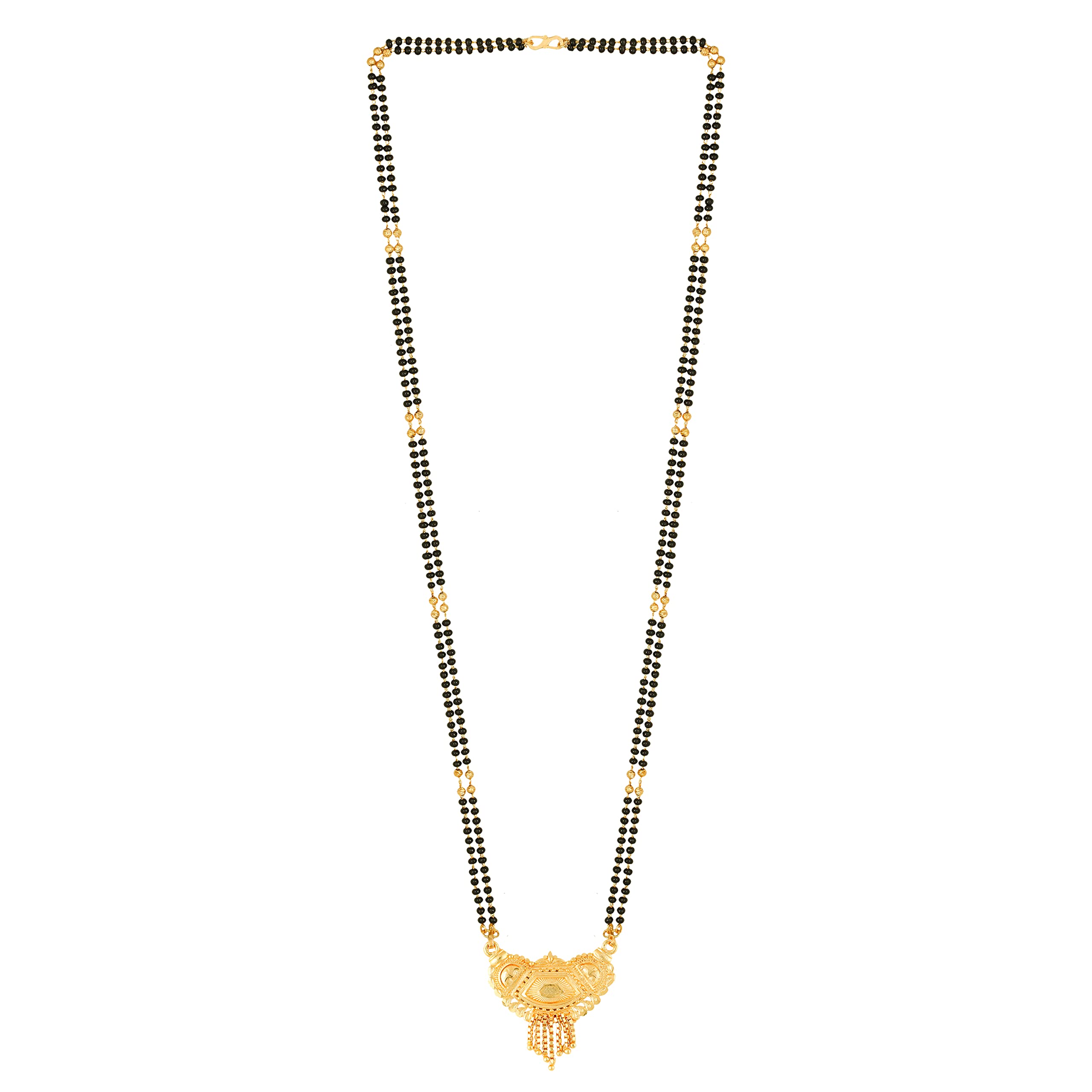 Meenaz Temple South Indian Mangalsutra For Women Girls Ladies Wife Traditional 1 One Gram Gold Stylish Maharashtrian Long Chain 