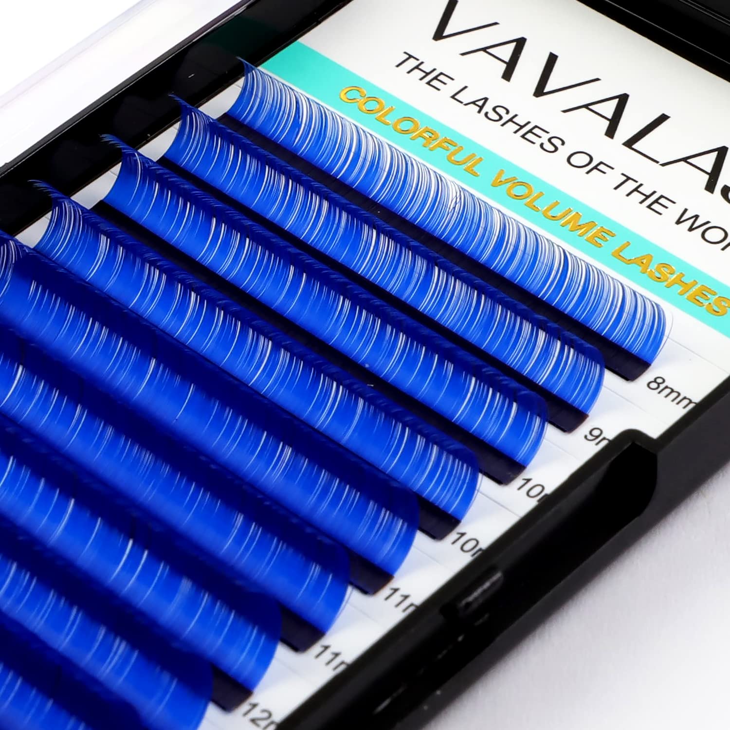 Colored Lash Extensions 0.07Mm Cc Curl Blue Individual Volume Lashes Extensions 8-15 Mix Length Color Eyelash Extensions For Sal