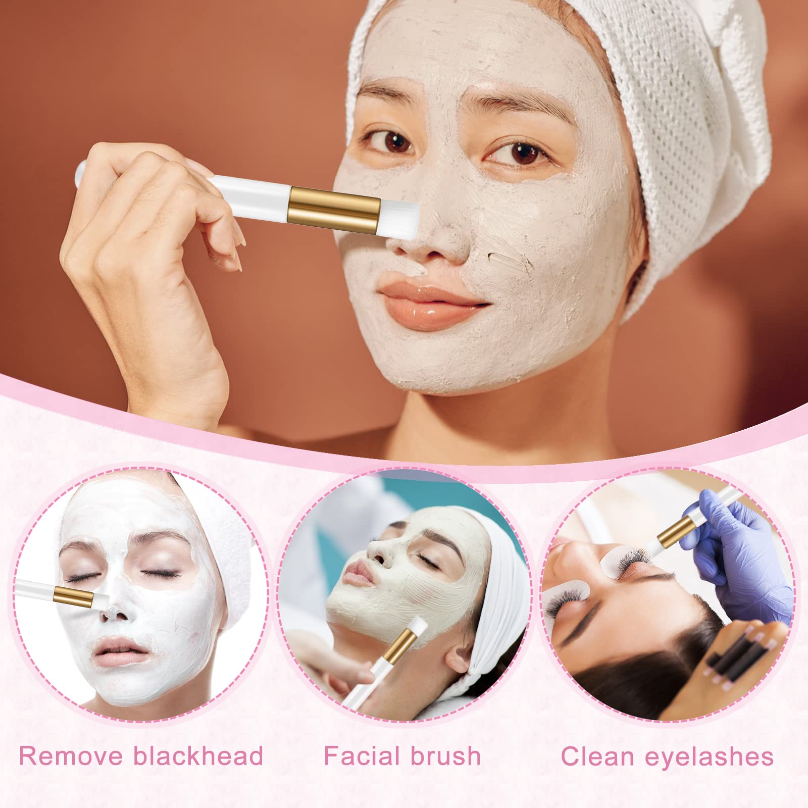 60Pcs Lash Shampoo Bottles And Brushes Set, 10Pcs Foam Pump Dispenser, Lash Cleaning Brush, Eyelash Extension Tube Brush, Instru
