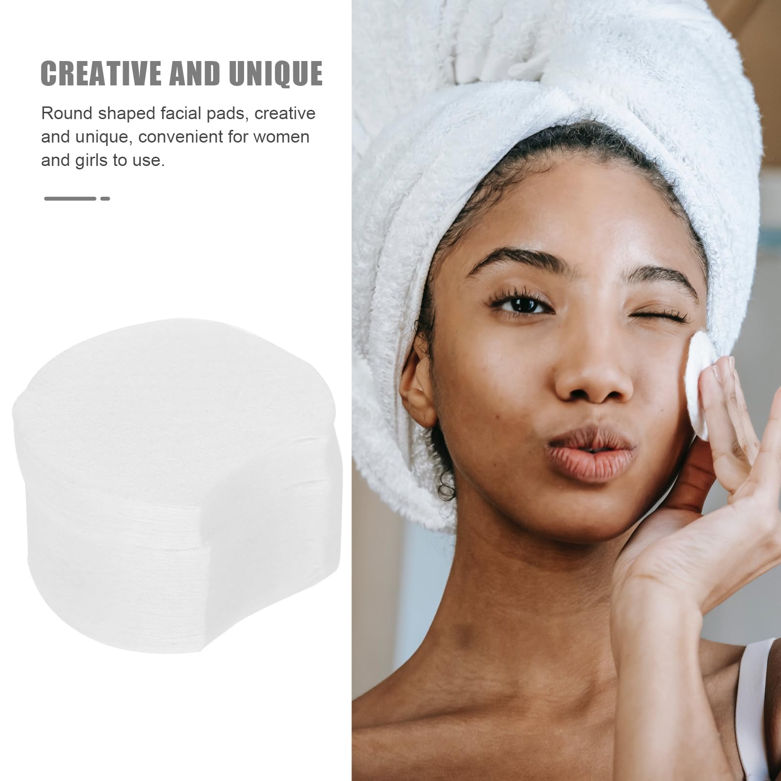 Beavorty 600pcs Pearl Pattern Makeup Remover Cotton Comfortable Cosmetic Pads Cotton Pad Makeup Caboodle Wipes Skin-Friendly Mak