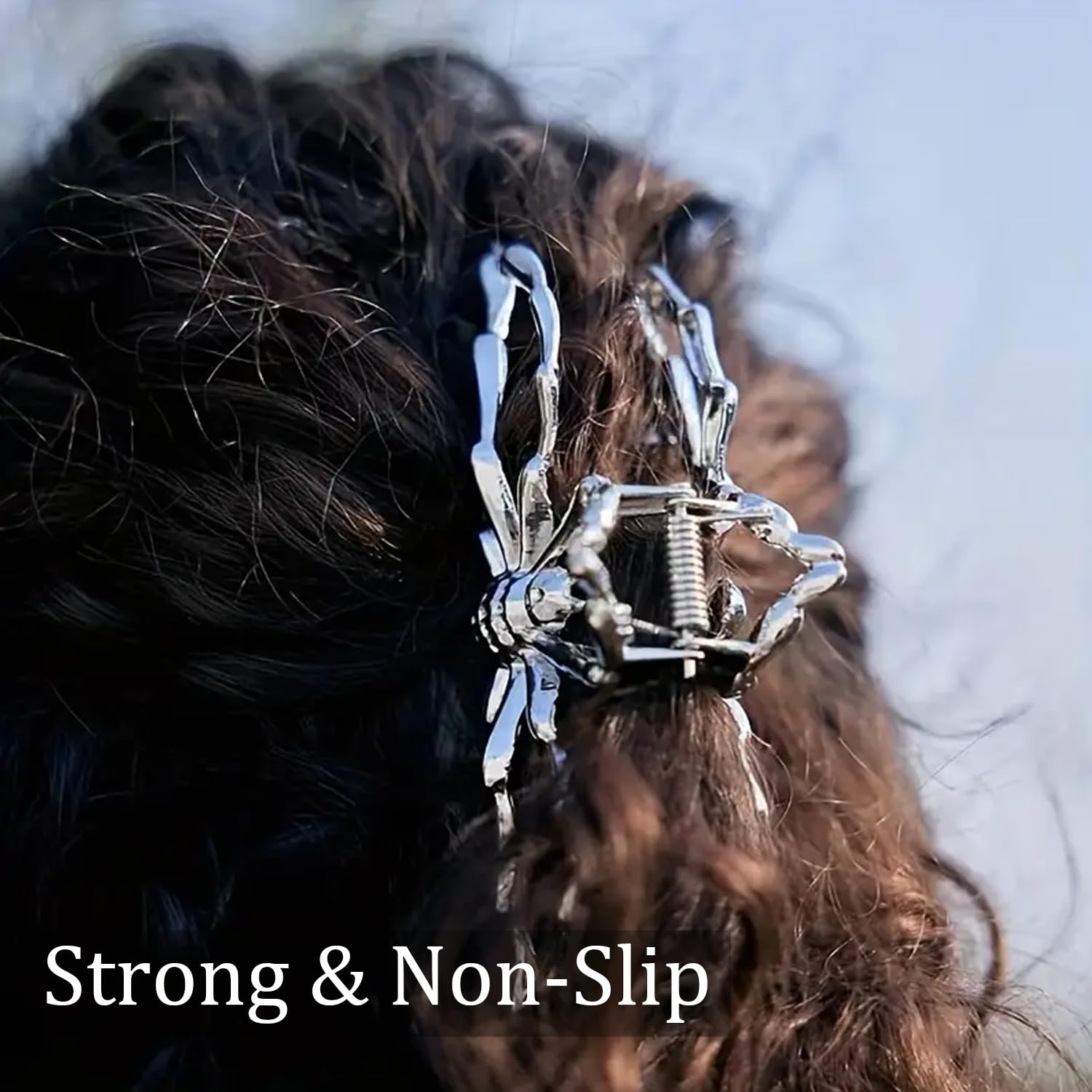 Muumoo Spider Metal Hair Clip, 1Pcs Gunmetal Spider Hair Claw Clip For Thin Hair Punk & Y2K-Style Hair Accessories Decorations
