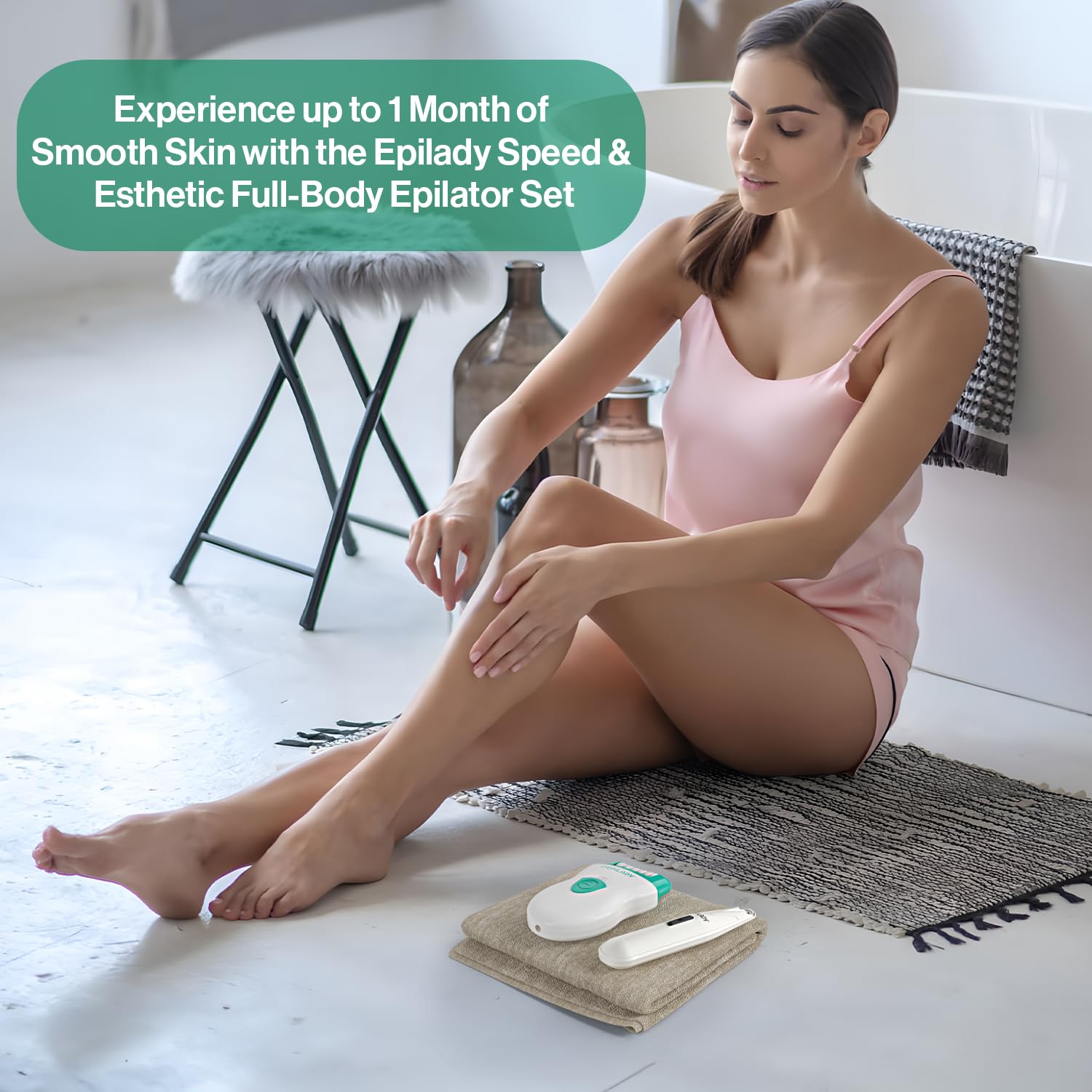 Epilady Face & Body Hair Removal Device Bundle | Speed Corded Epilator + Esthetic Facial Hair Removal for Women | Epilator for W