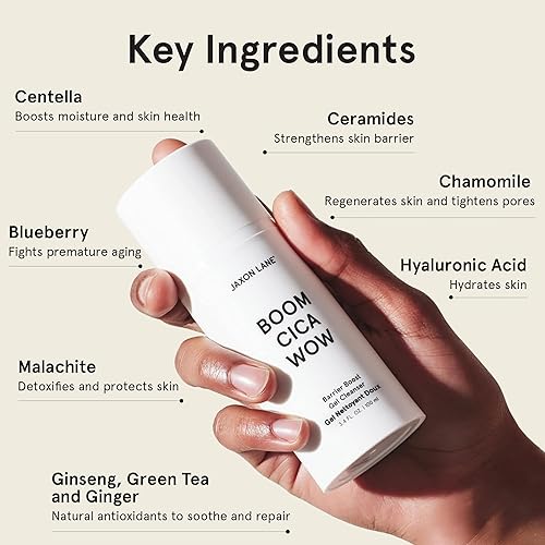 JAXON LANE Mens Face Wash BOOM cIcA WOW Barrier Boost gel cleanser, Daily Facial cleanser for Men  WOMEN: Hydrating Face cleanse