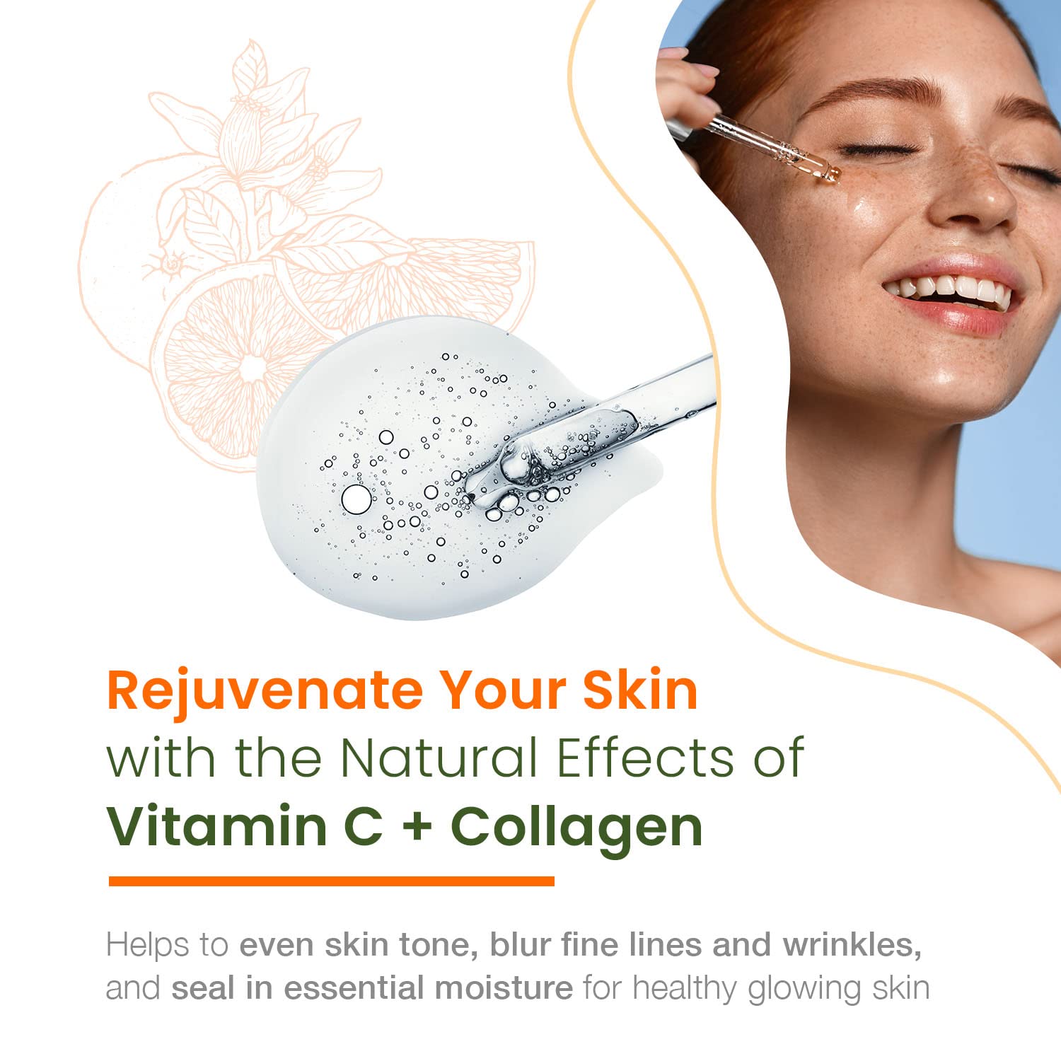 Natural Chemist Vitamin C & Collagen Face Serum - Improve Skin Elasticity, Reduce Dark Spots & Wrinkles, Brighten Complexion - 1