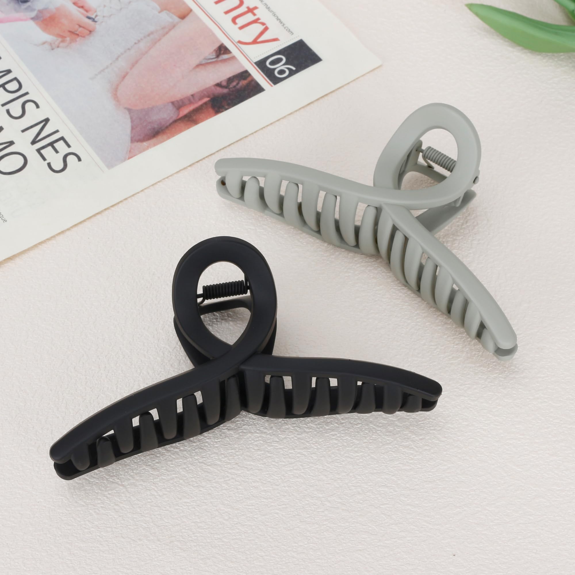 Big Hair Claw Clips Large Matte Butterfly Hair Clips 5.1'' Oversize Hair Clip For Long Thick Hair Barrette Accessories For Women