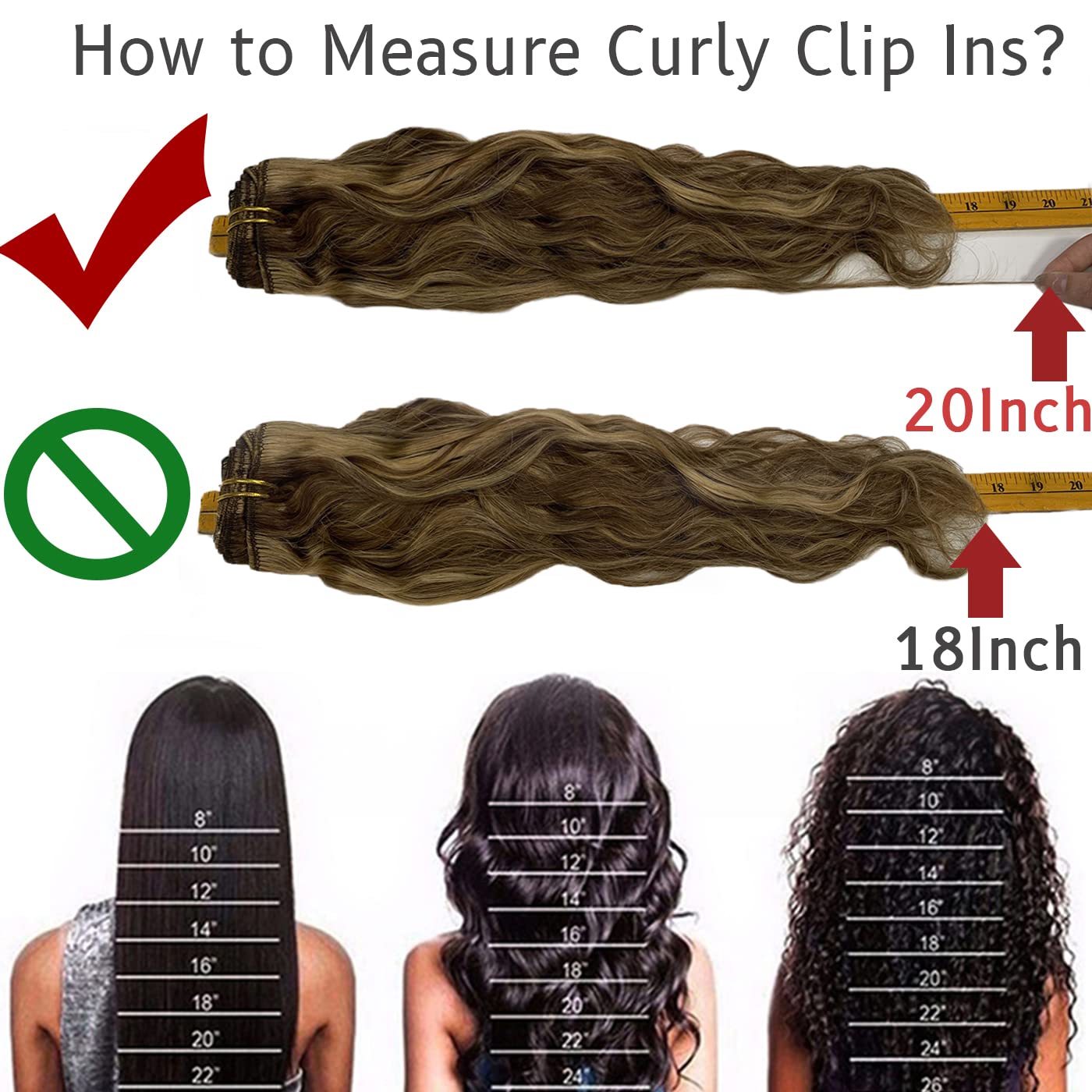 Caliee Curly Clip In Hair Extensions 20Inch Natural Wave Curly Thick End Full Head 8A Grade Remy Human Hair Extensions Highlight