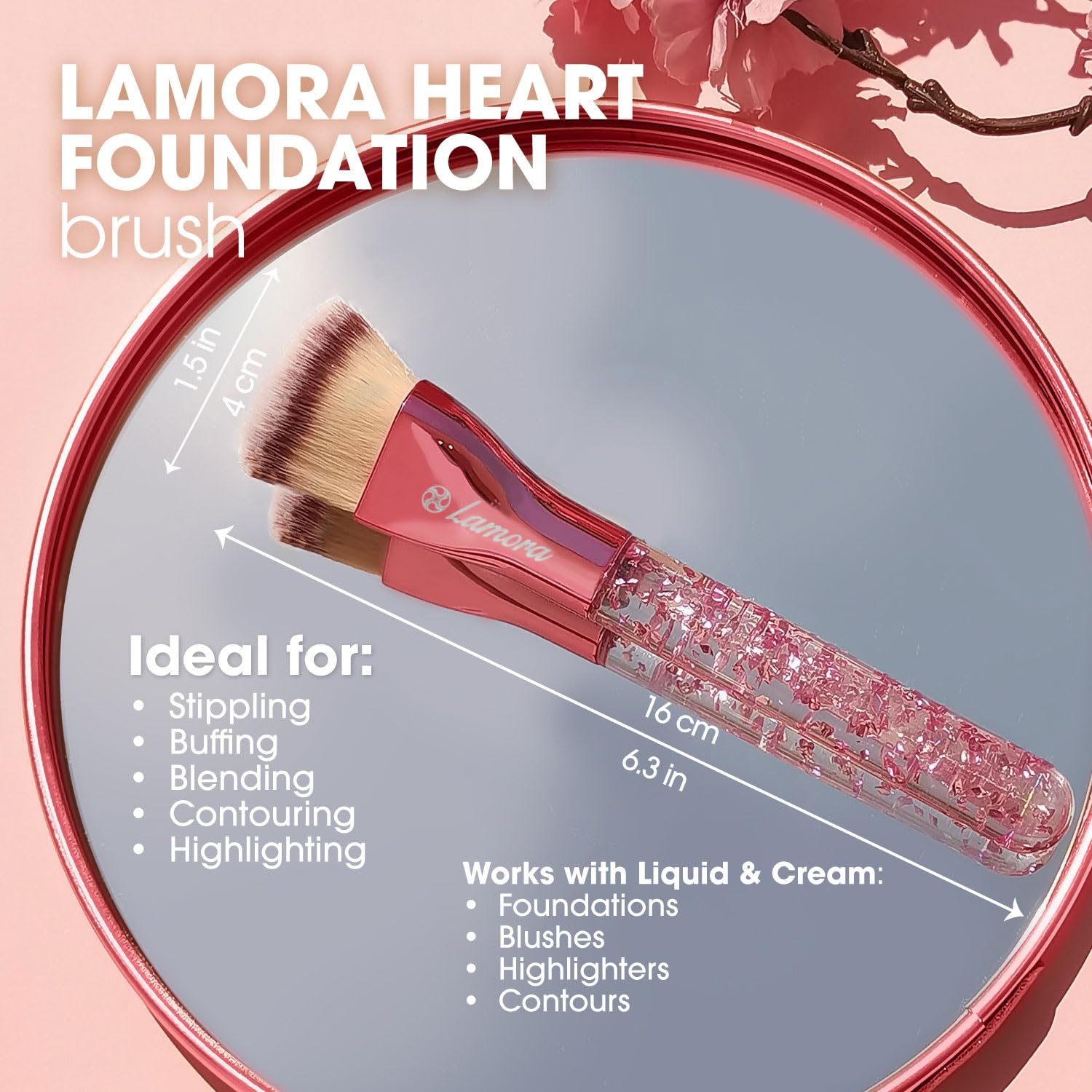 Blending Liquid Makeup Foundation Brush - Kabuki Contour Brush, Face Buffing Brush With Pro Quality Synthetic Dense Bristles For