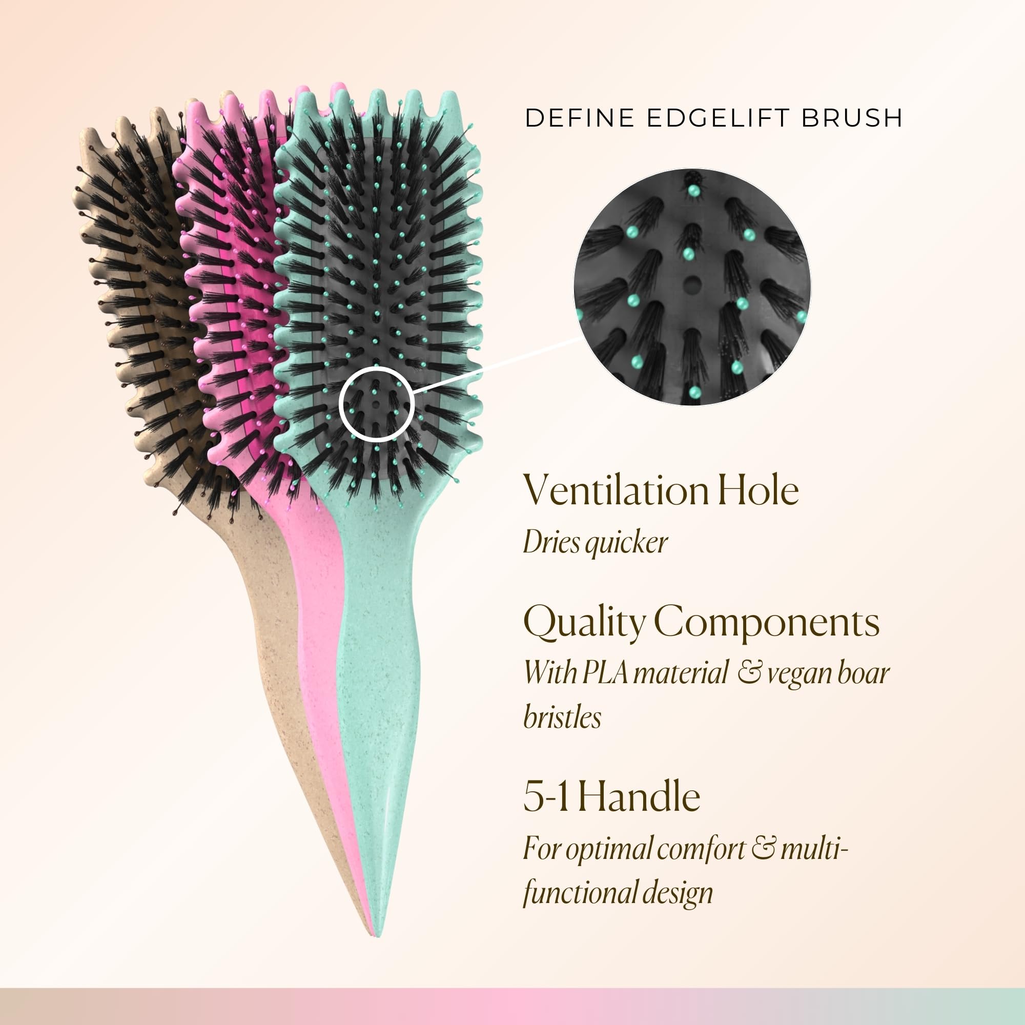 Bounce Curl Original Define EdgeLift Brush (Tan)