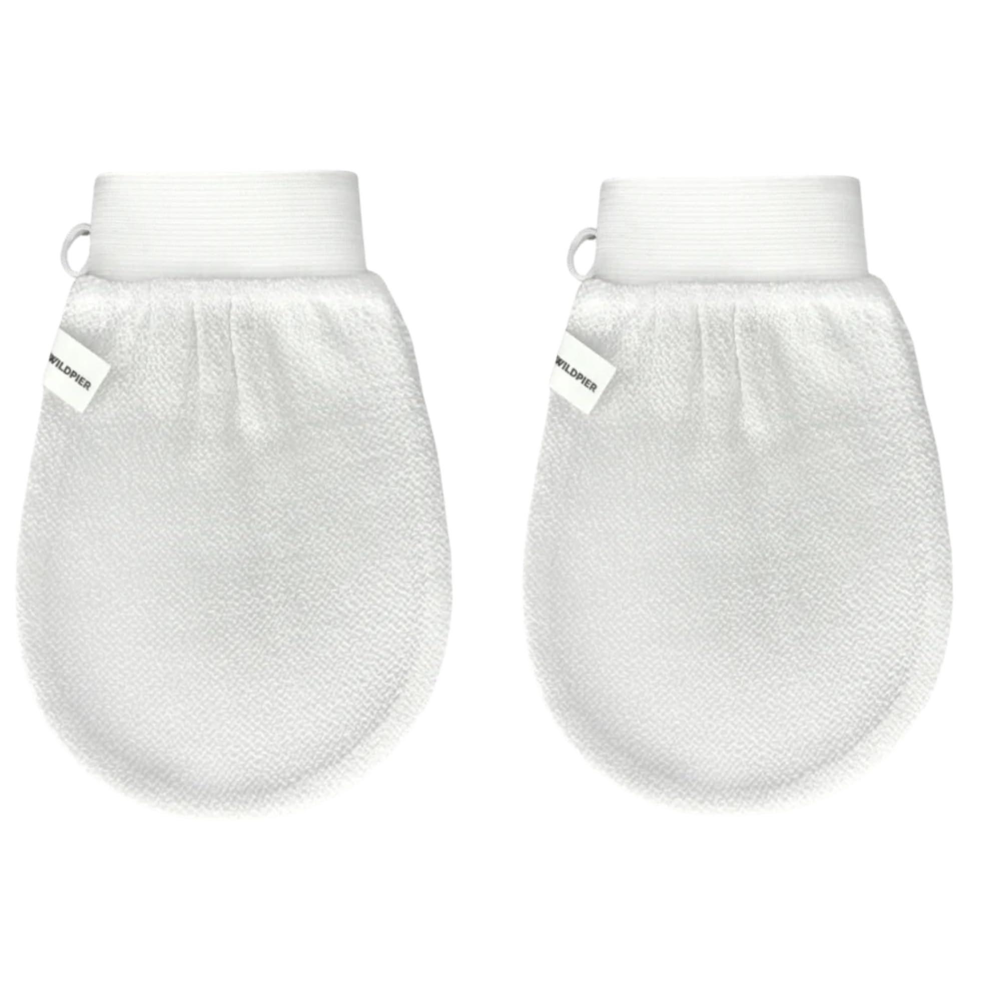 Wildpier Beauty Exfoliating Glove 2 Pack Mitt Body Scrub For Bath Shower Spa Hand Exfoliator Gloves, Dead Skin Cell Remover, Pla