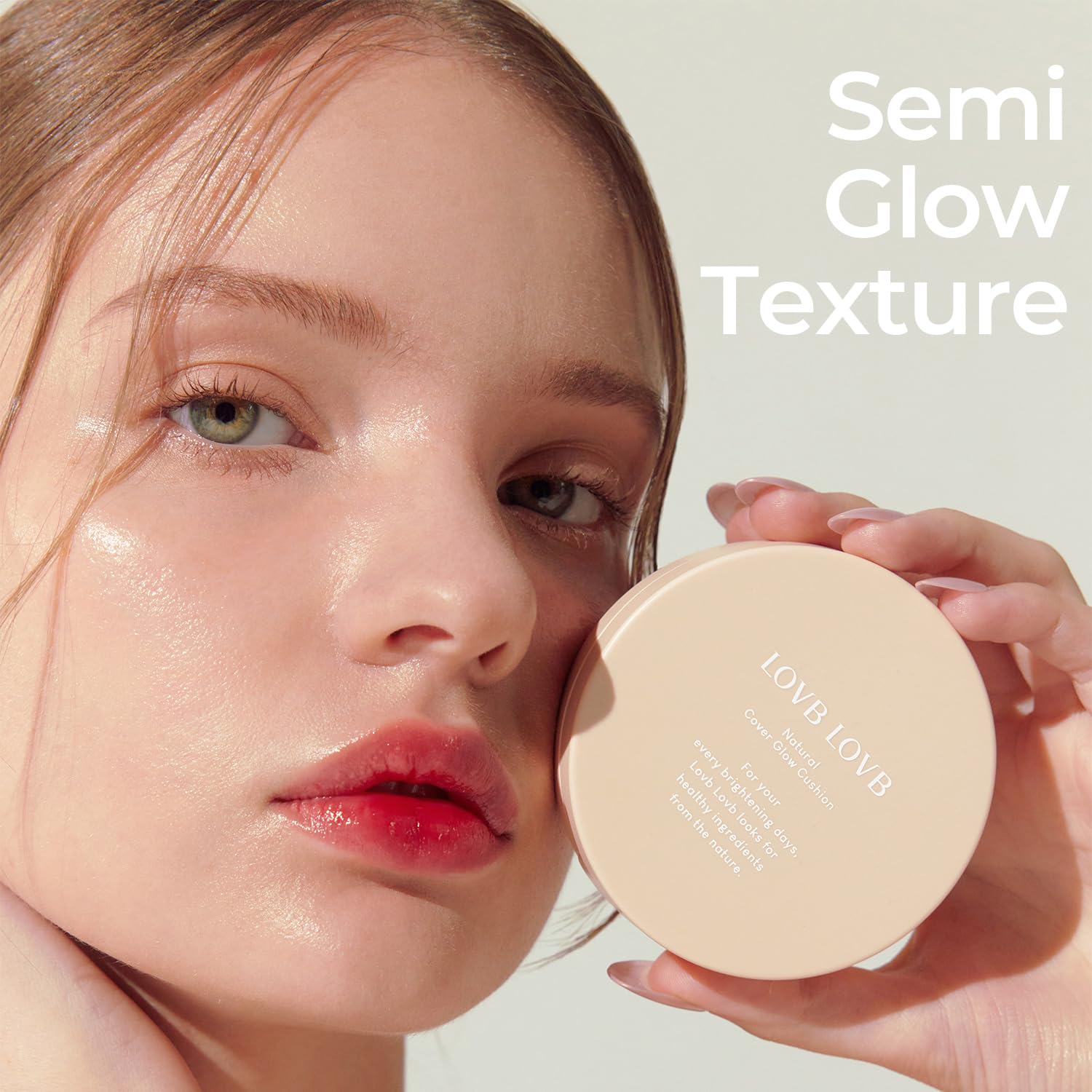 Lovb Lovb Natural Cover Glow Cushion Foundation | Korean Foundation Makeup | Long-Lasting Buildable Coverage | Lightweight And M