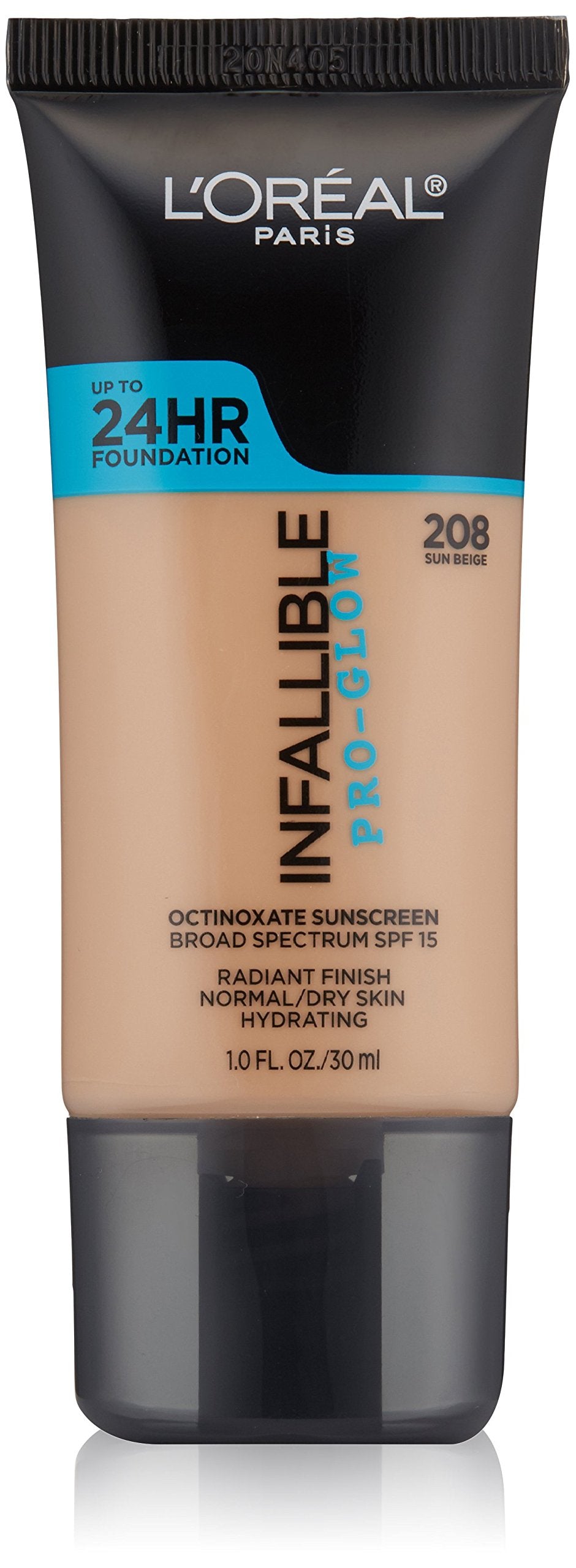L'Or  al Paris Infallible Pro-Glow Foundation, Sun Beige, 1 fl. oz.