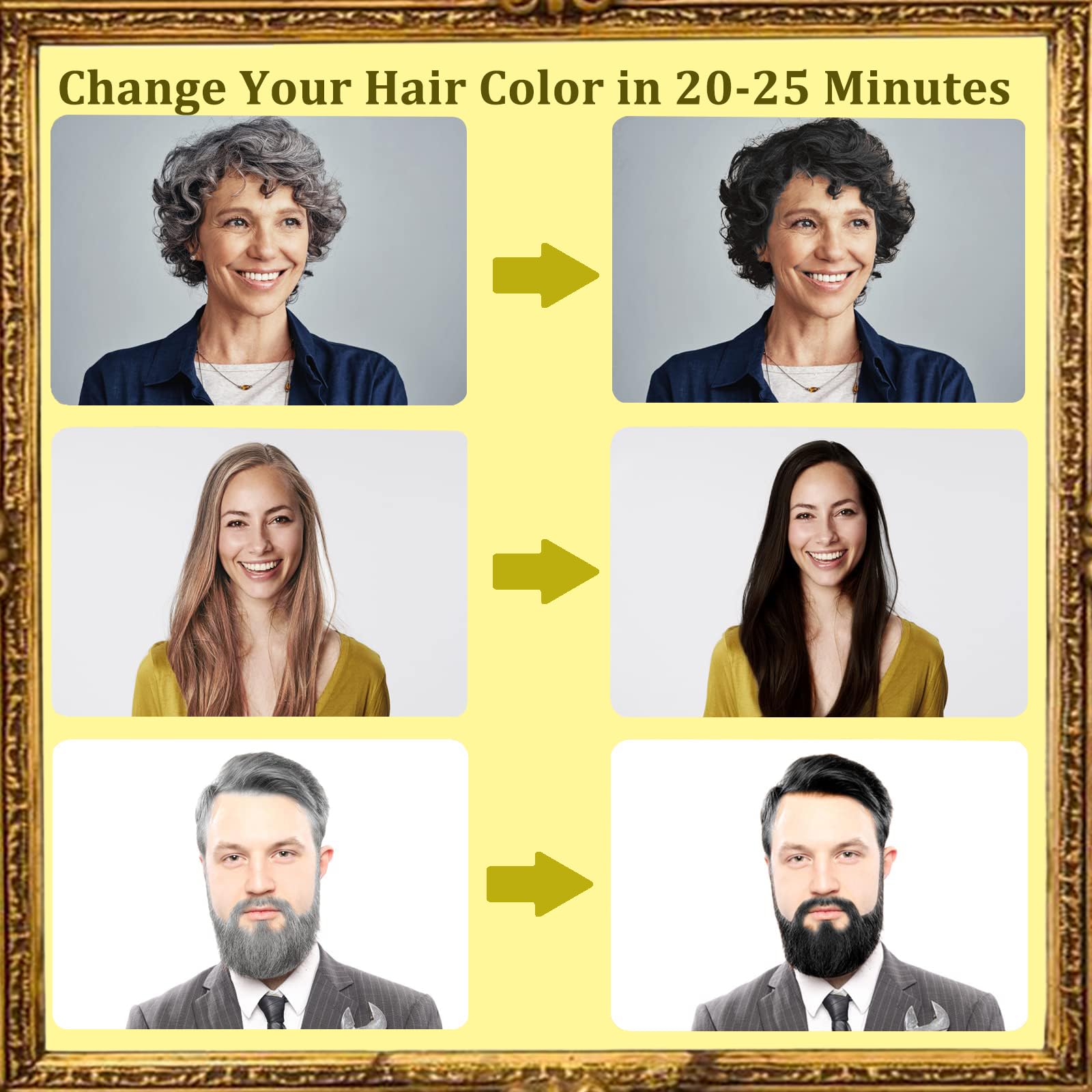 Nceprohr Blonde Brown Hair Color Shampoo - Instant, Long Lasting Brown Hair Dye Shampoo 3 In 1 For Women & Men, Herbal Brown Sha
