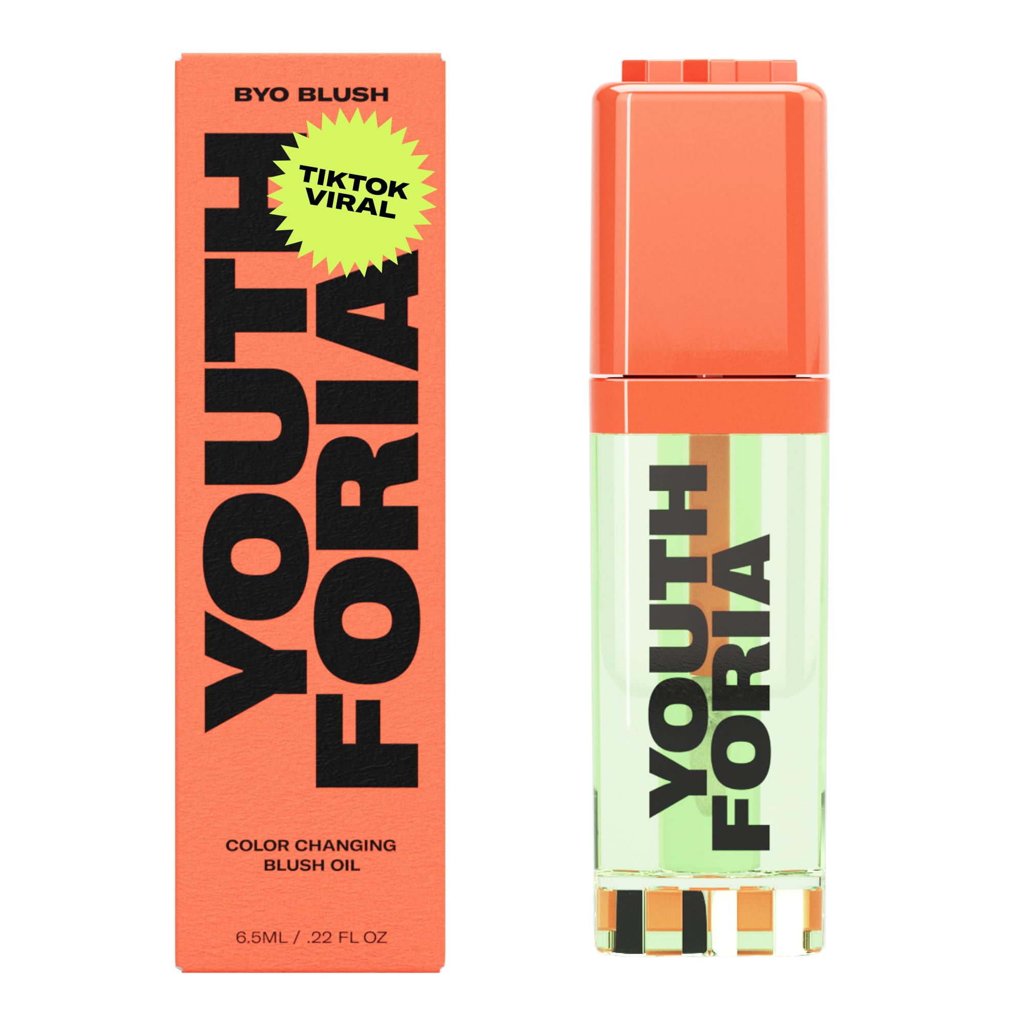 Youthforia Byo Blush - Green Color Changing Liquid Blush Oil, 65 Ml Gel Blush Contour Liquid Korean Blush, Liquid Blush For Chee
